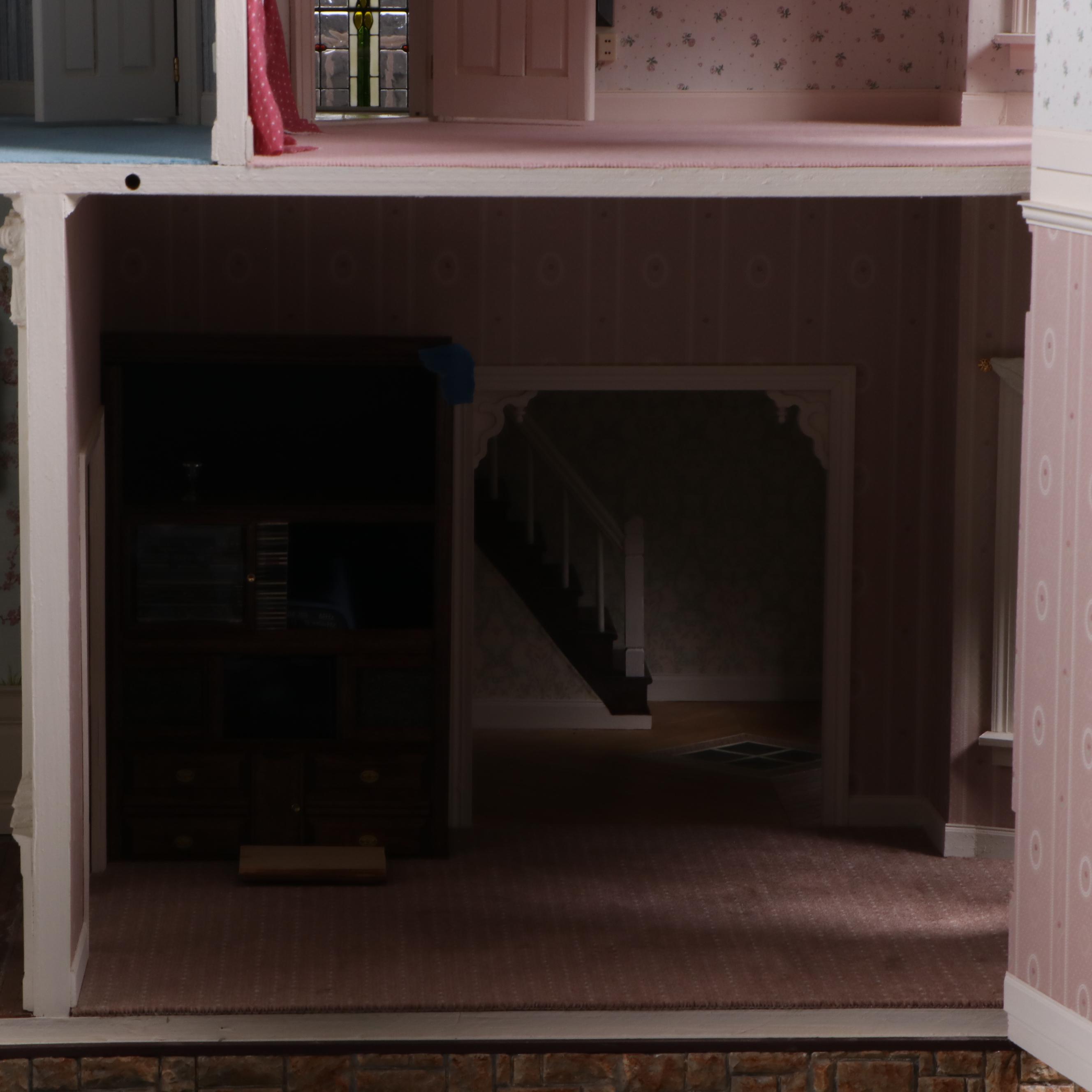 Lawbre "Shadowcliff" Victorian Style Dollhouse with Garage and Miniatures