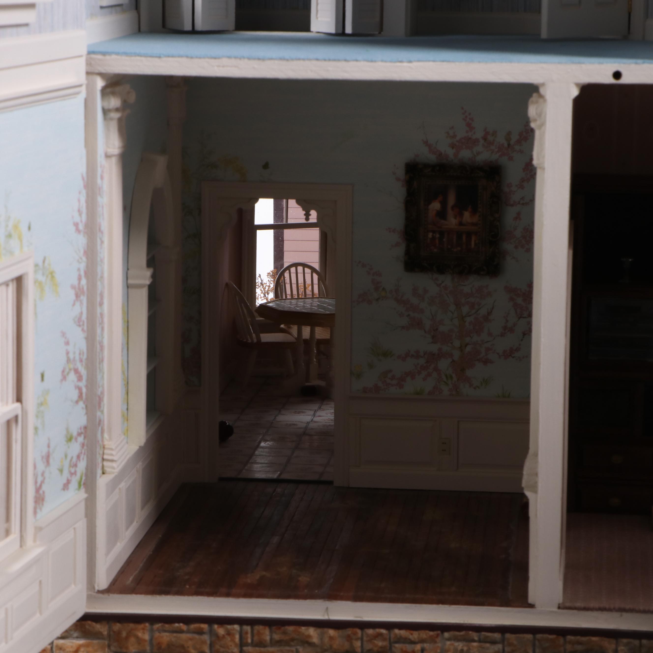 Lawbre "Shadowcliff" Victorian Style Dollhouse with Garage and Miniatures