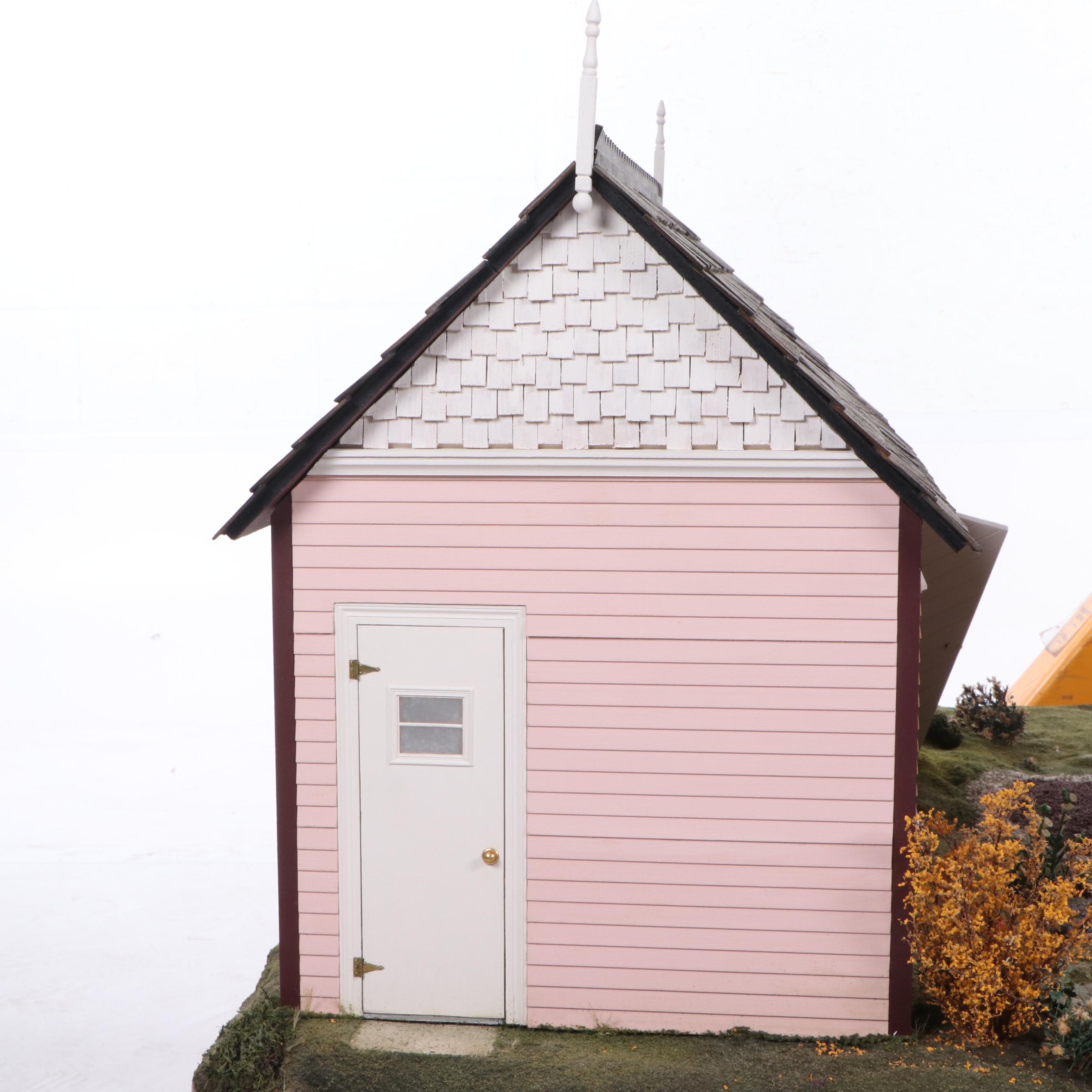 Lawbre "Shadowcliff" Victorian Style Dollhouse with Garage and Miniatures