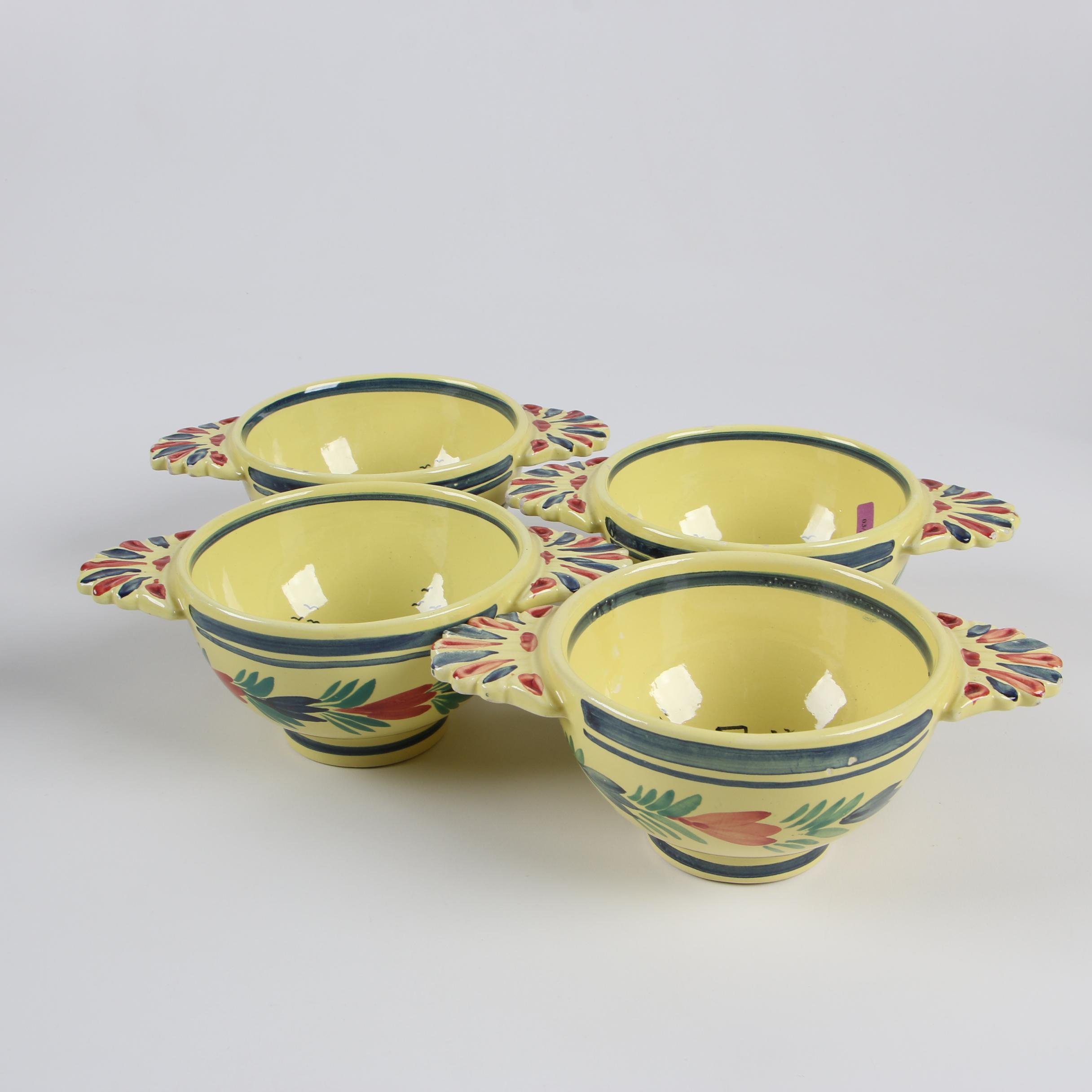 Quimper Faïence "Soleil Yellow" Earthenware Dinnerware