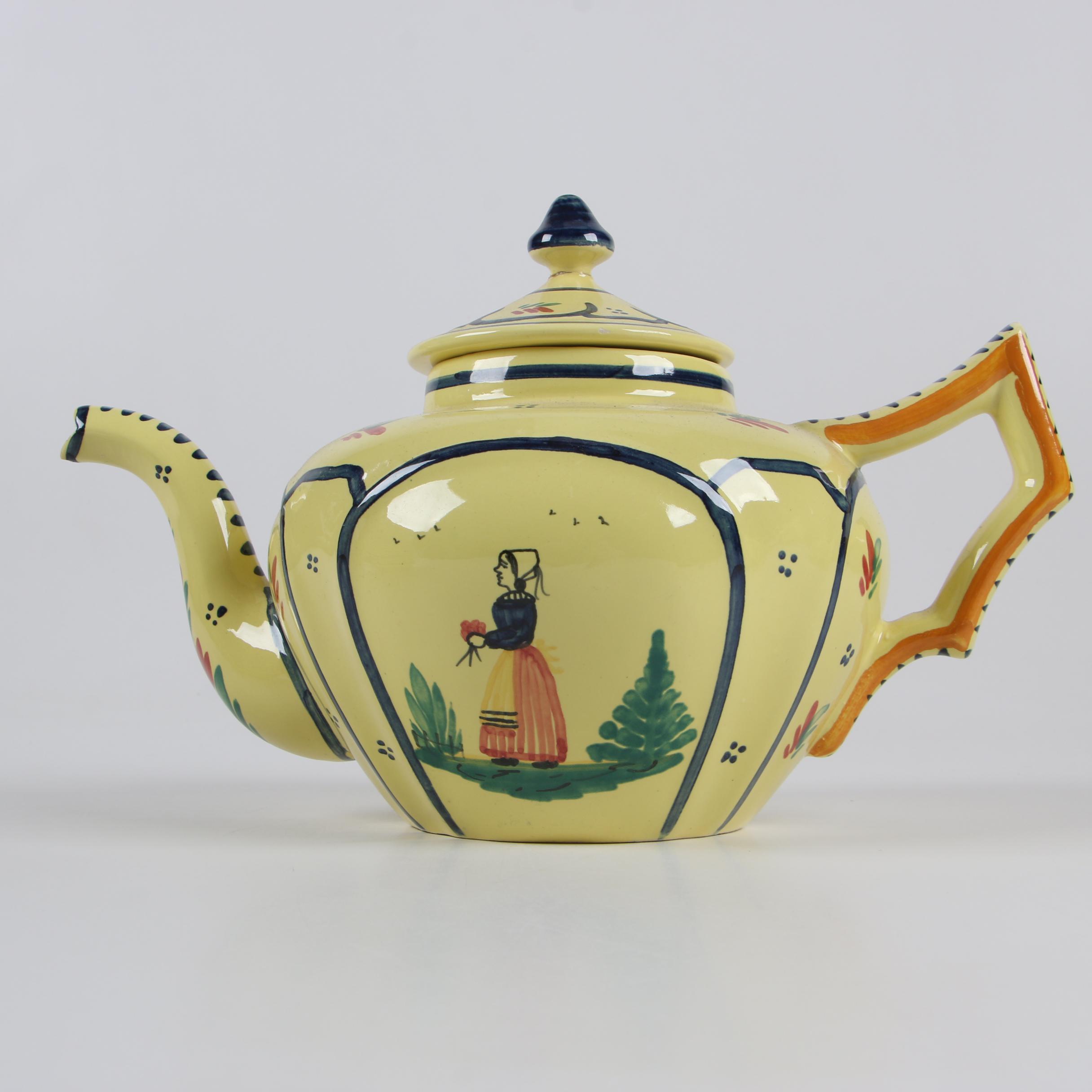 Quimper Faïence "Soleil Yellow" Earthenware Dinnerware