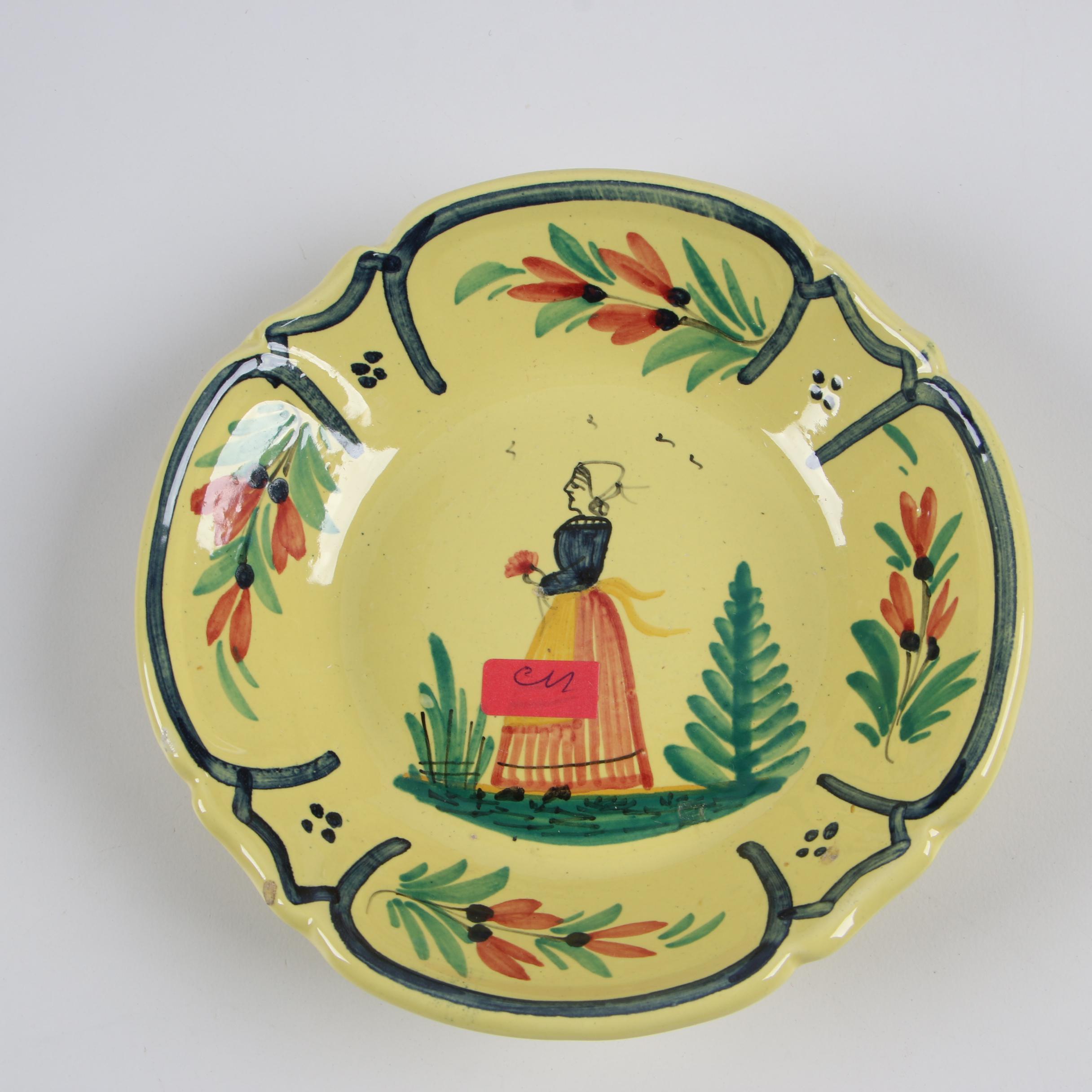Quimper Faïence "Soleil Yellow" Earthenware Dinnerware
