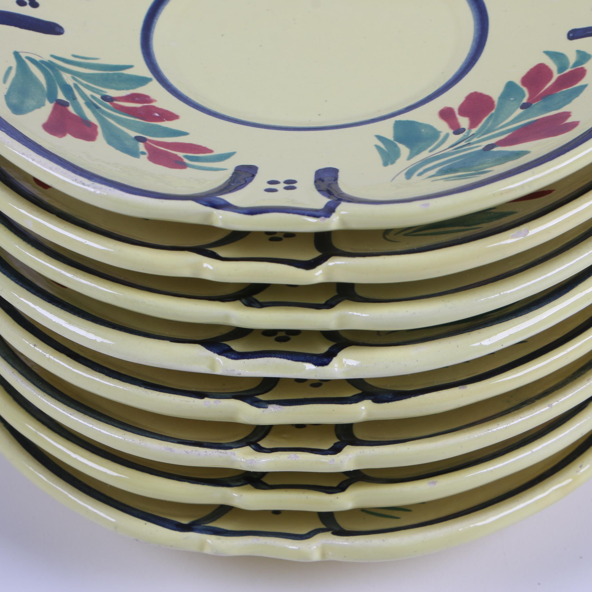 Quimper Faïence "Soleil Yellow" Earthenware Dinnerware