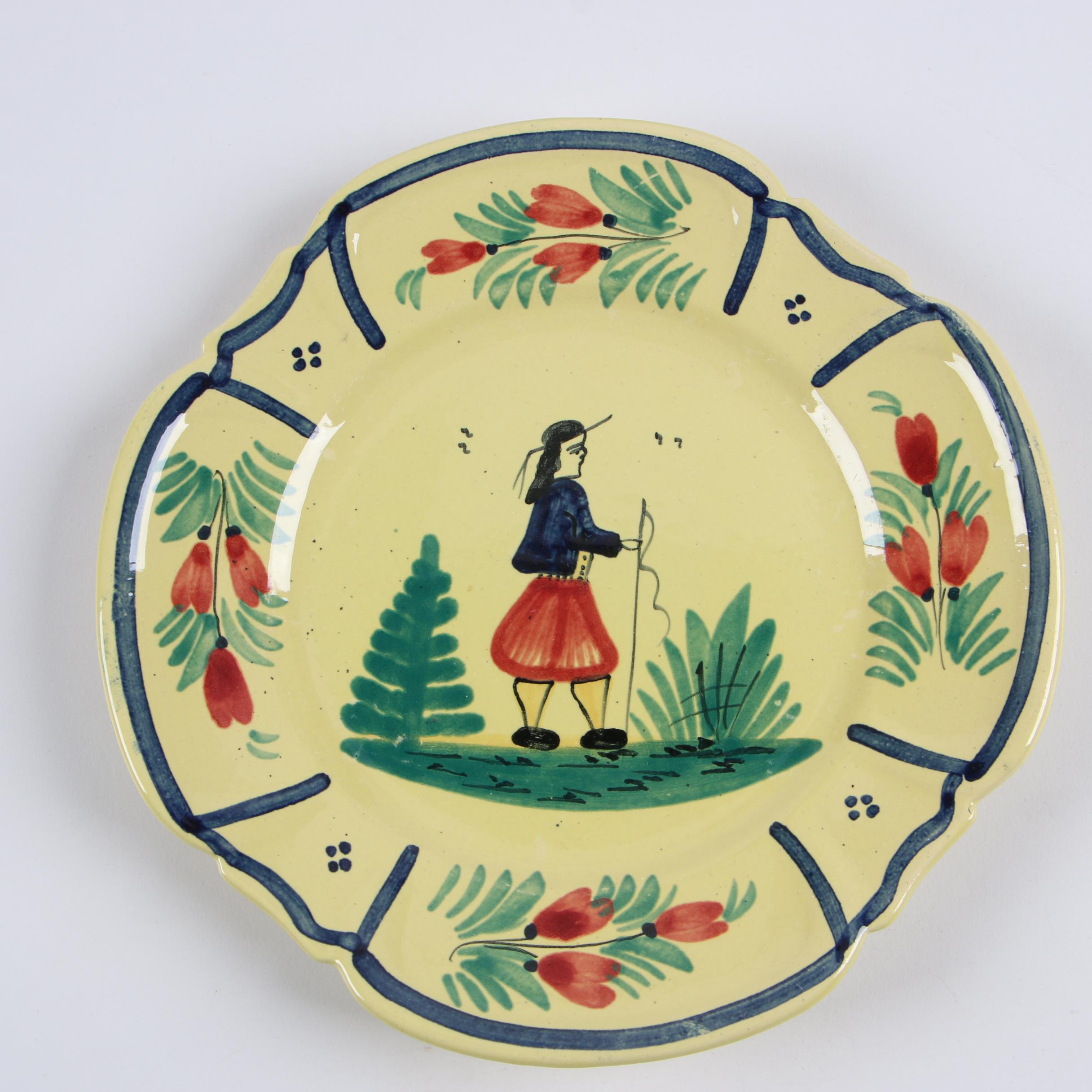 Quimper Faïence "Soleil Yellow" Earthenware Dinnerware