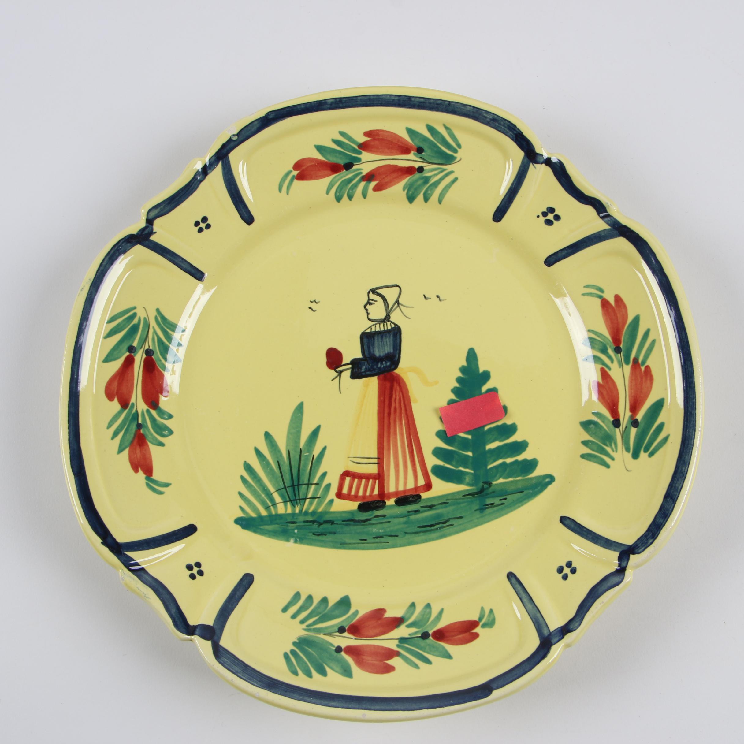 Quimper Faïence "Soleil Yellow" Earthenware Dinnerware