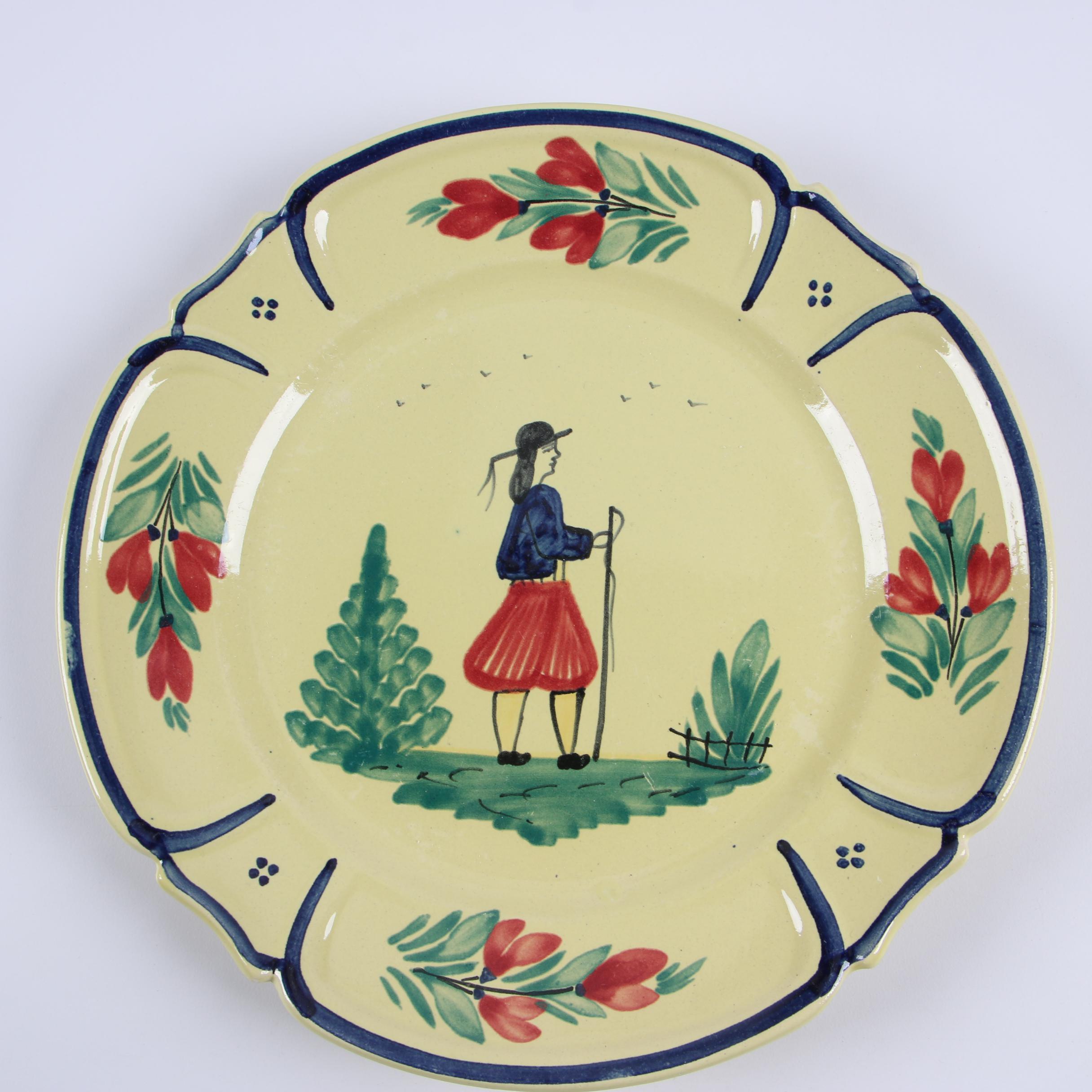 Quimper Faïence "Soleil Yellow" Earthenware Dinnerware