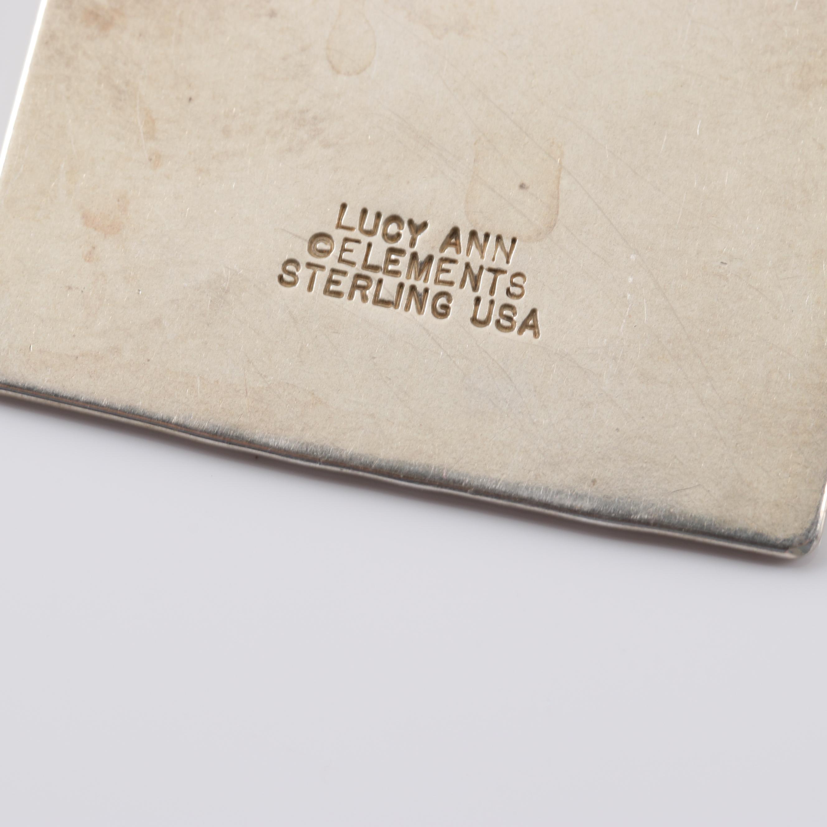 Sterling Silver Lucy Ann Elements Charm and Alton Flower Pendant Necklaces