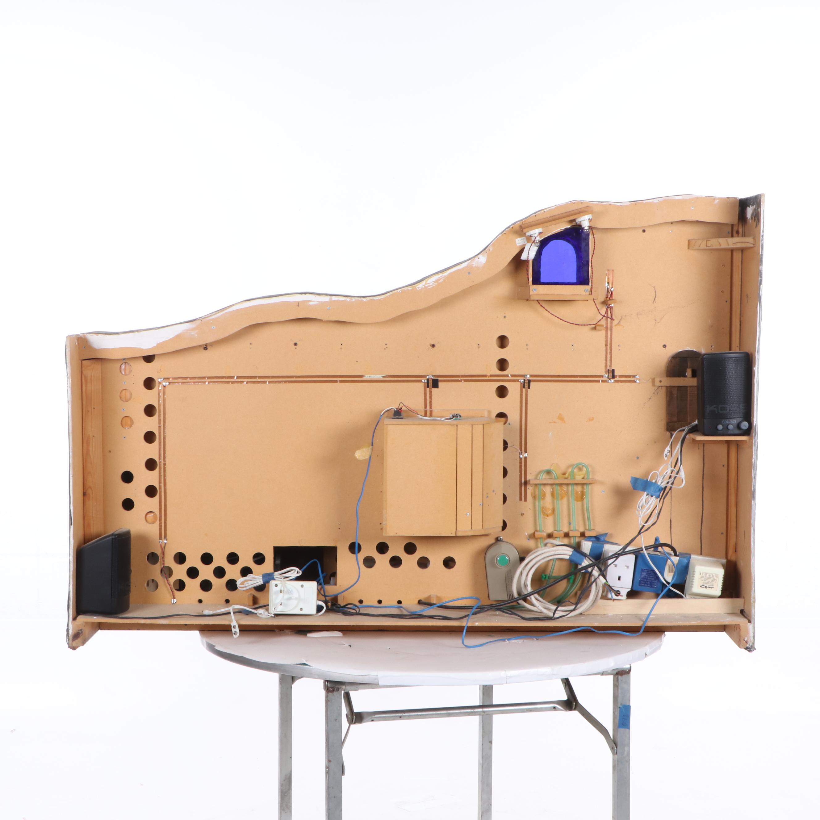 Frankenstein's Laboratory Electrified Dollhouse with Ray Storey Glass Miniatures