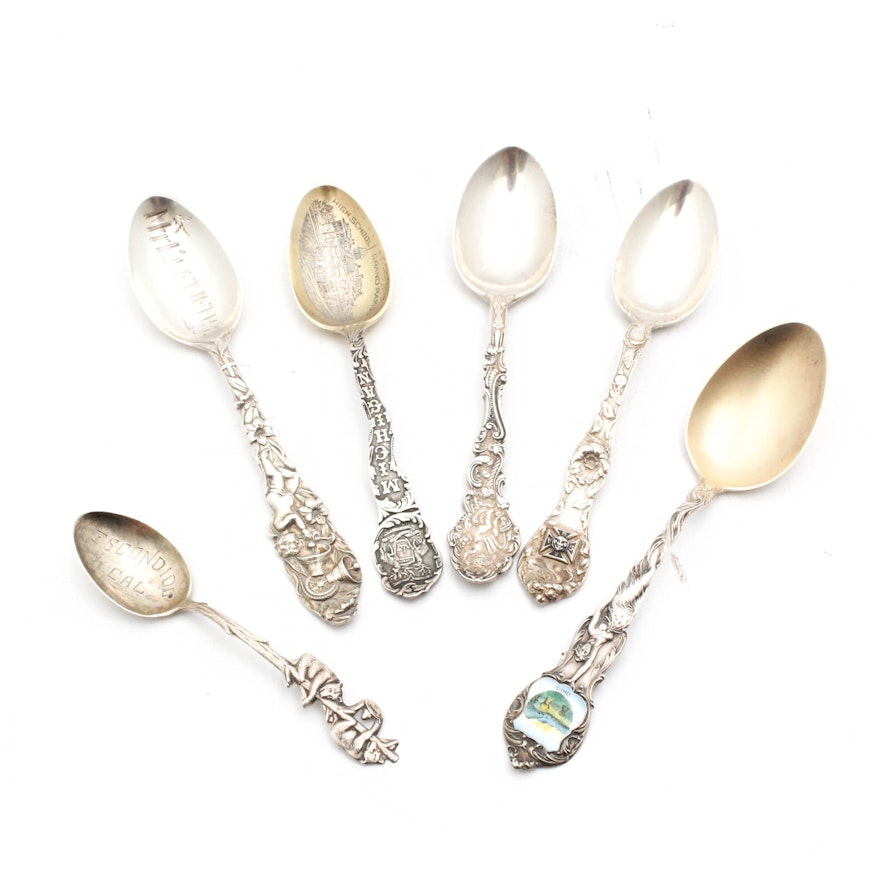 Sterling Silver Souvenir and Fraternity Spoons