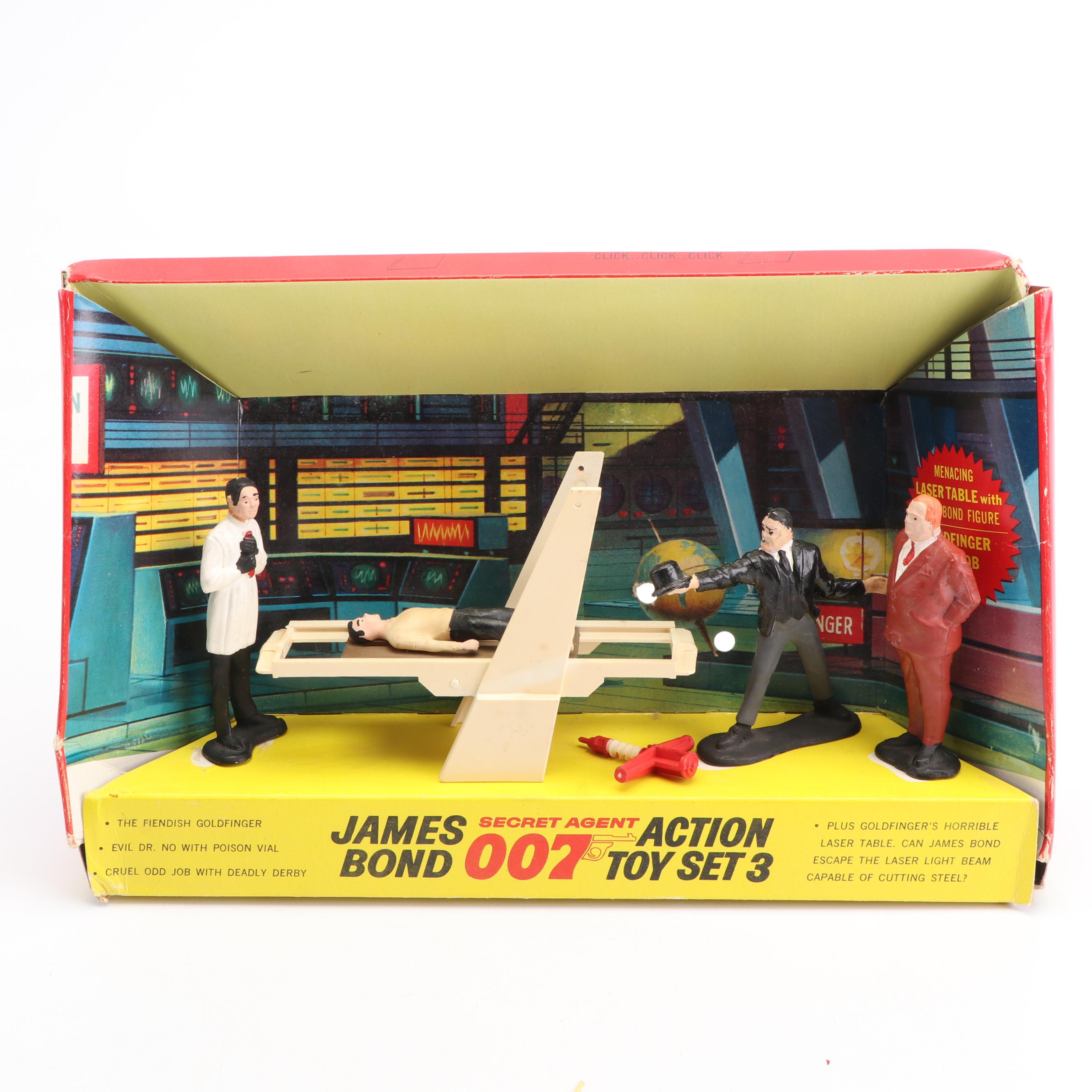 James Bond "Secret Agent 007" and "Action Toy Set 3" Action Figures by Gilbert