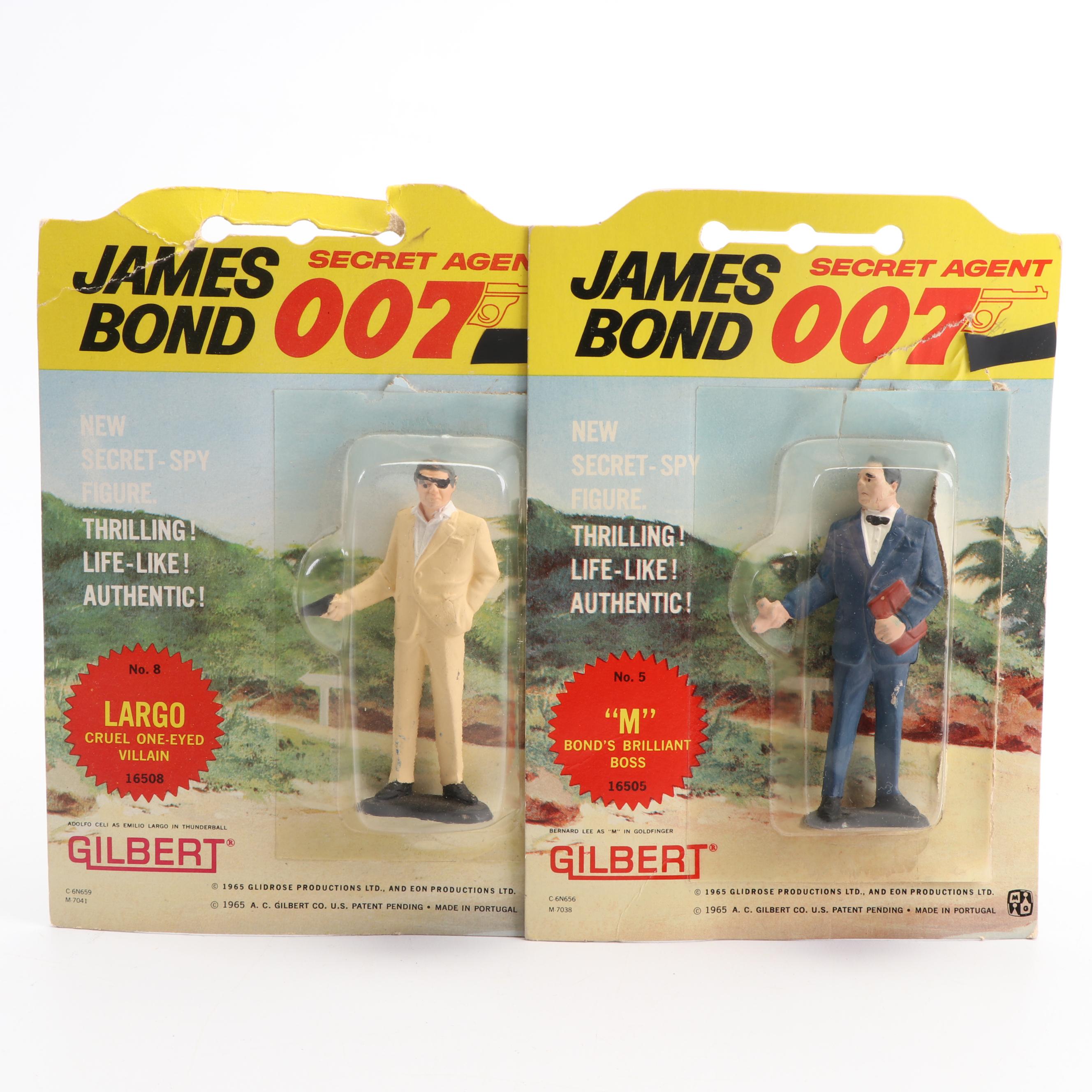 James Bond "Secret Agent 007" and "Action Toy Set 3" Action Figures by Gilbert