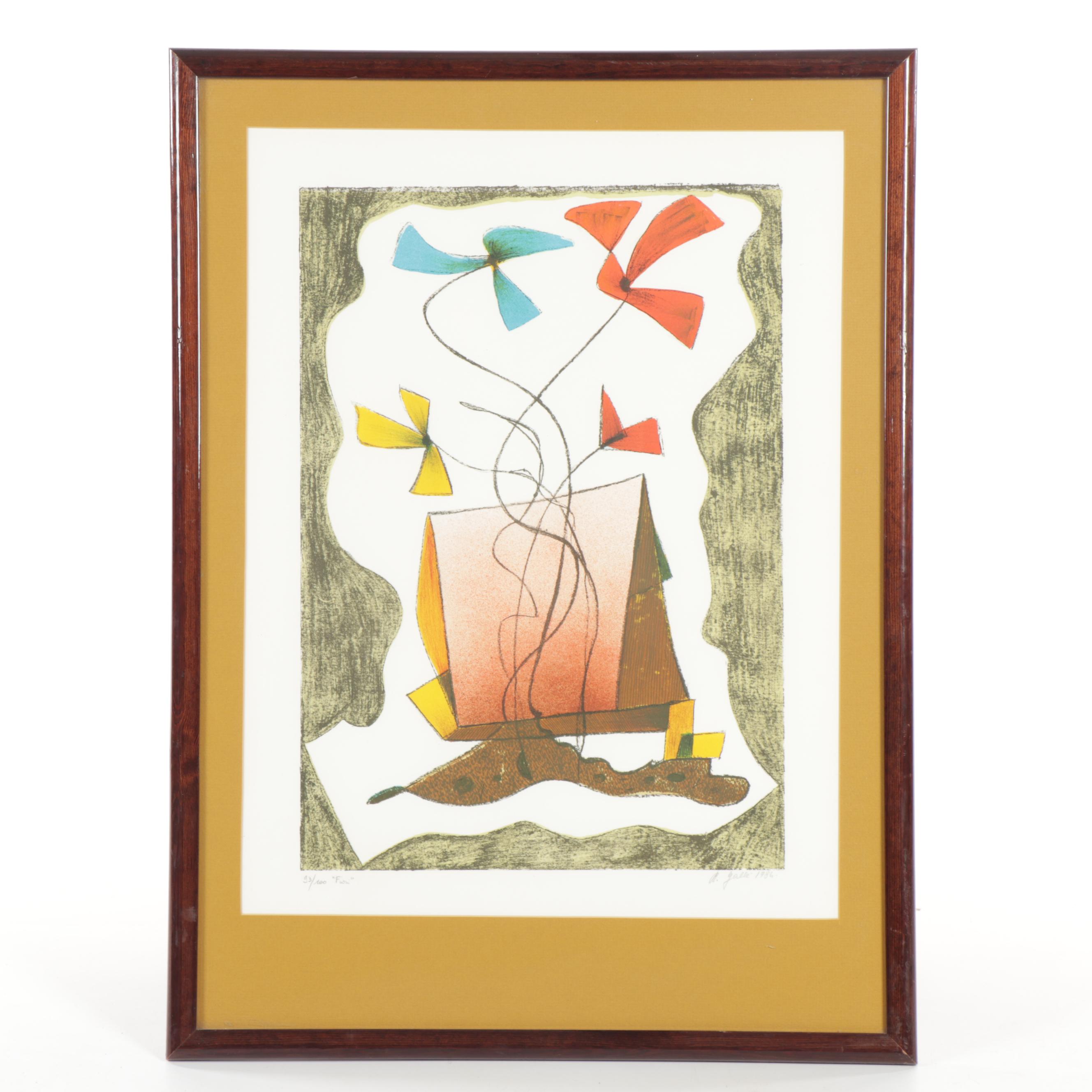 Rita Galle Lithograph "Fiori"