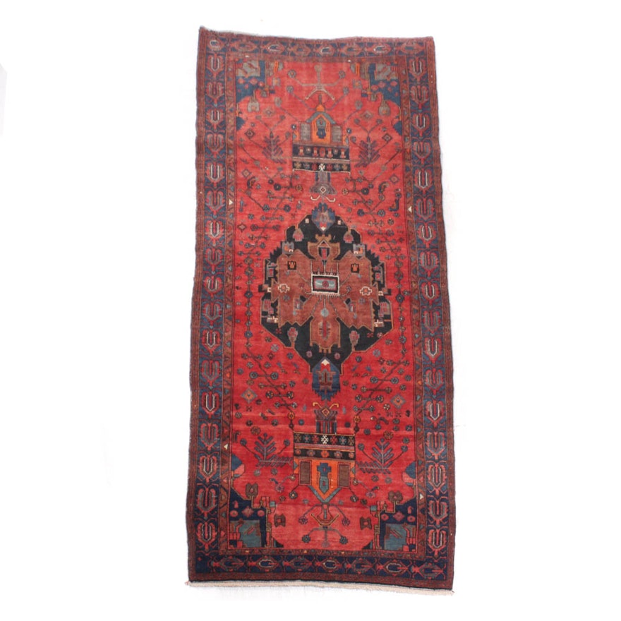 Hand-Knotted Persian Northwest Azerbaijani Wool Long Rug