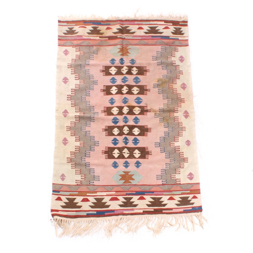 Handwoven Turkish Kilim, Early to Mid 20th Century