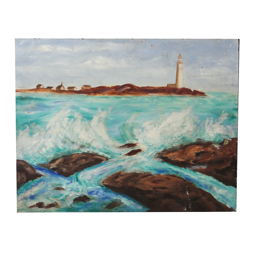 Oil Painting of Lighthouse