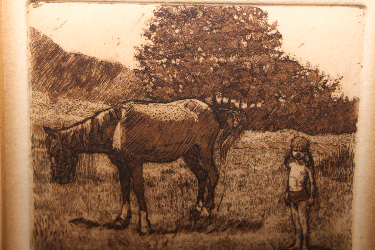 Sandra Micek Etching "Fillies"