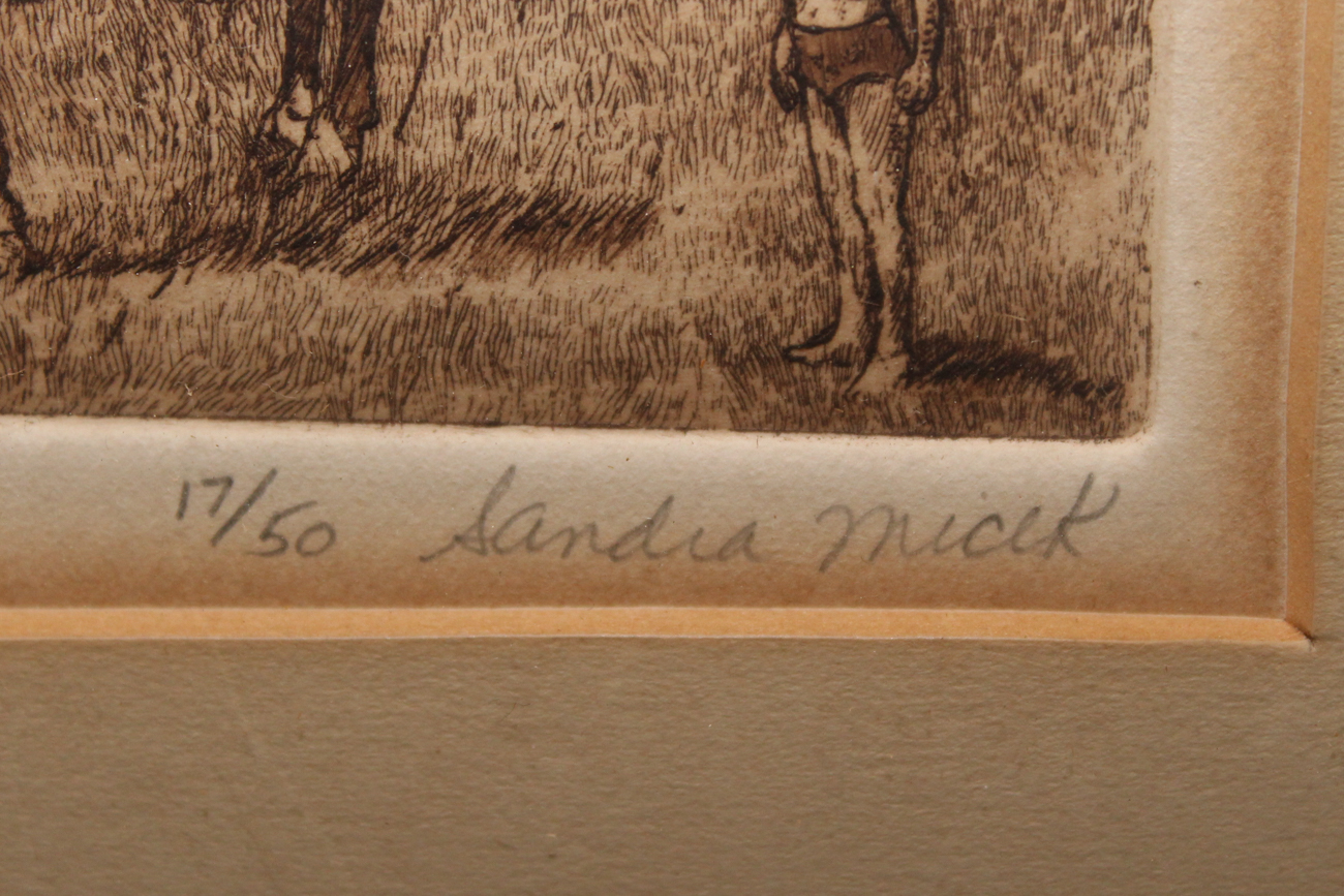 Sandra Micek Etching "Fillies"