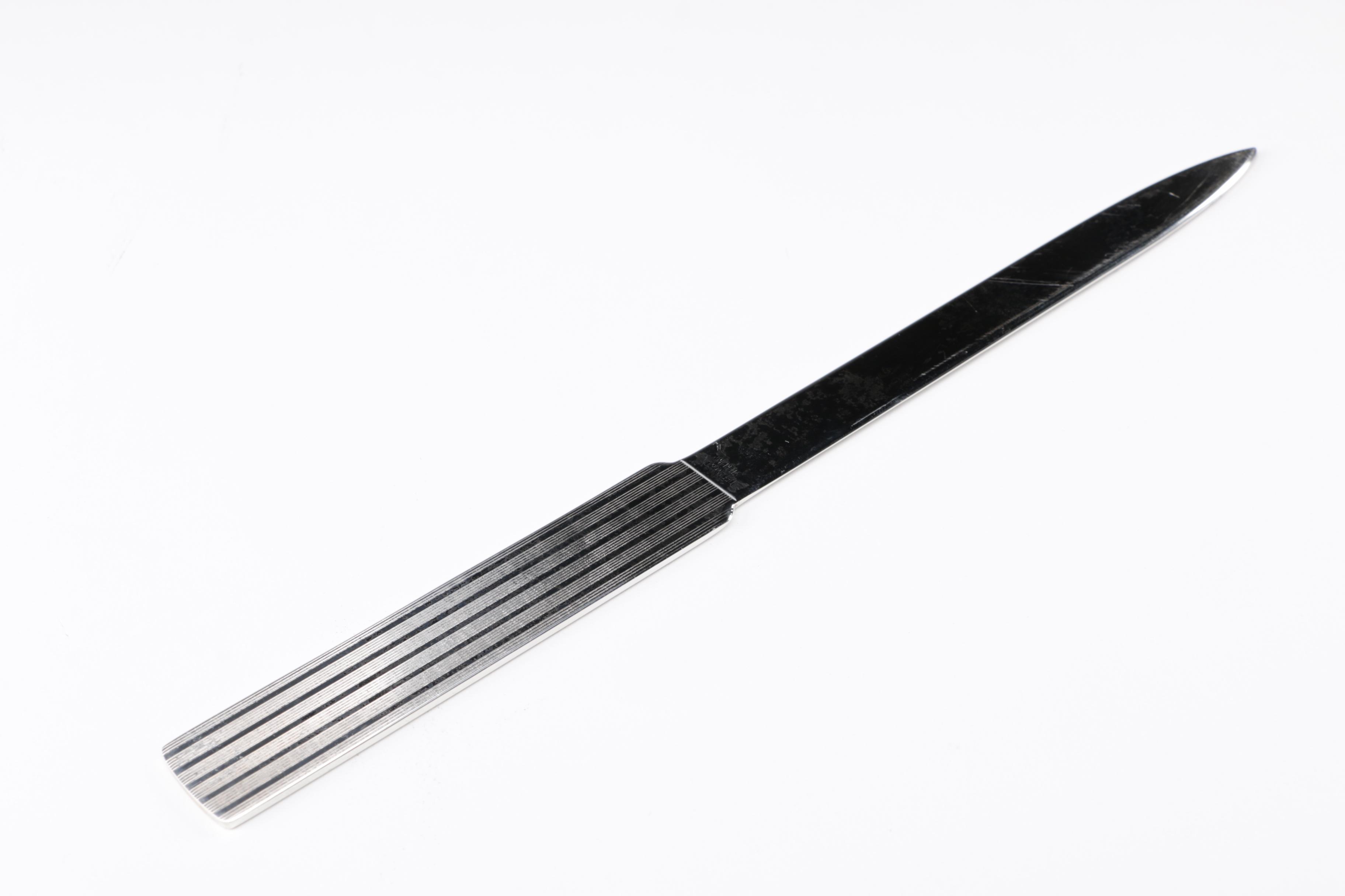 Tiffany & Co. Sterling Silver Letter Opener with Engine-Turned Handle