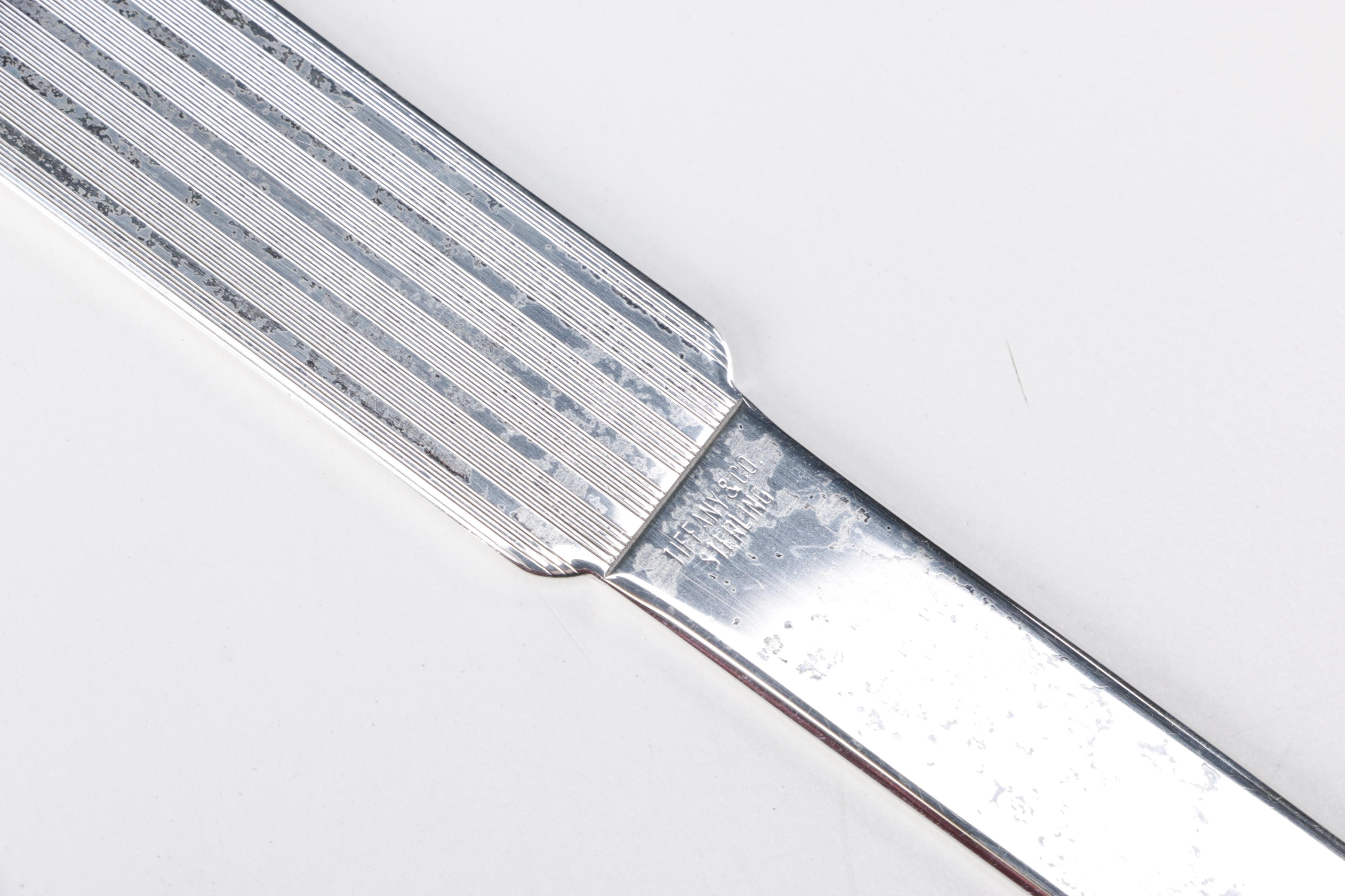 Tiffany & Co. Sterling Silver Letter Opener with Engine-Turned Handle