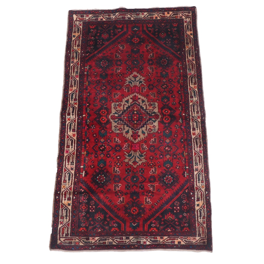 Hand-Knotted Persian Seraband Wool Area Rug