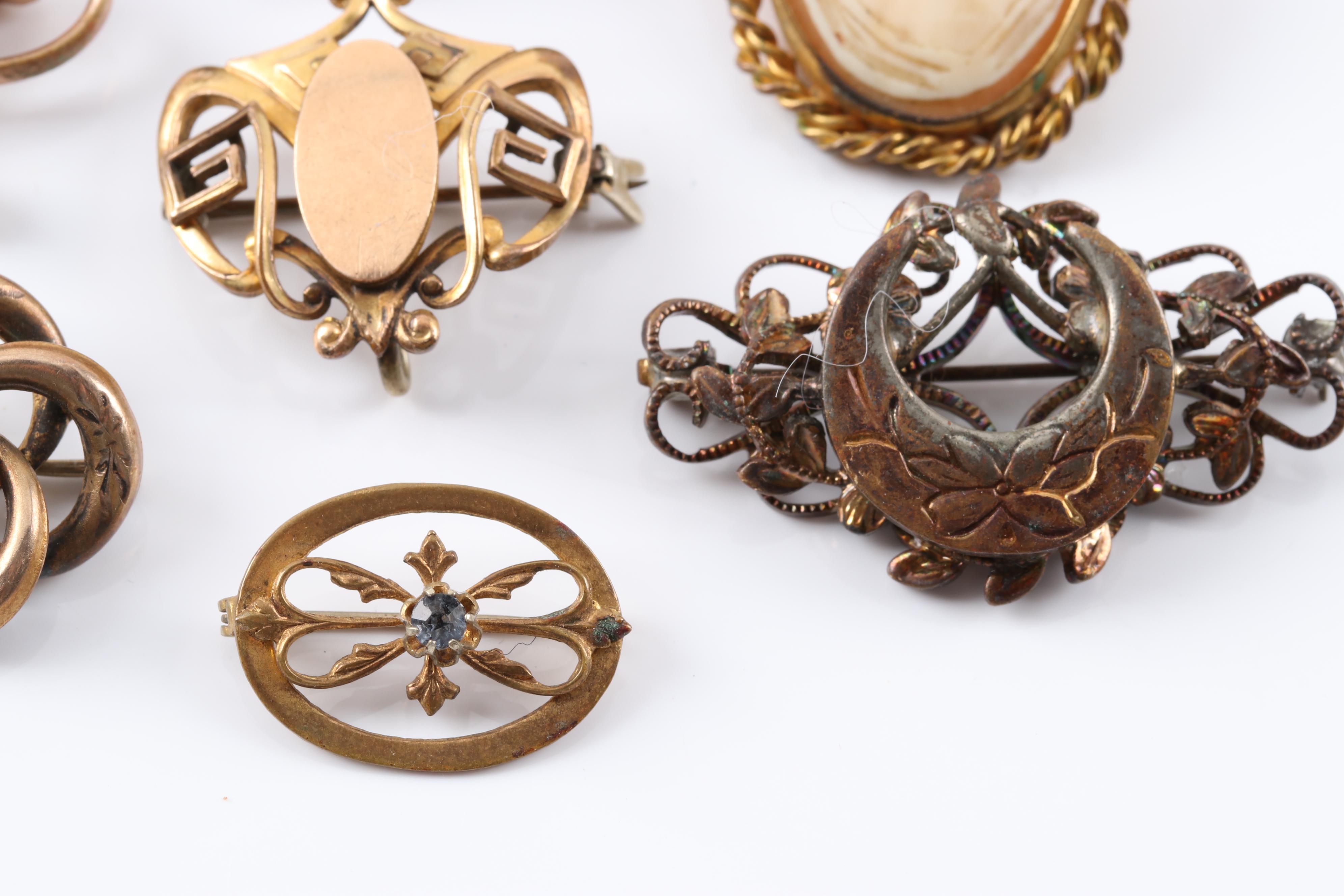 Vintage Silver Plated Brooches