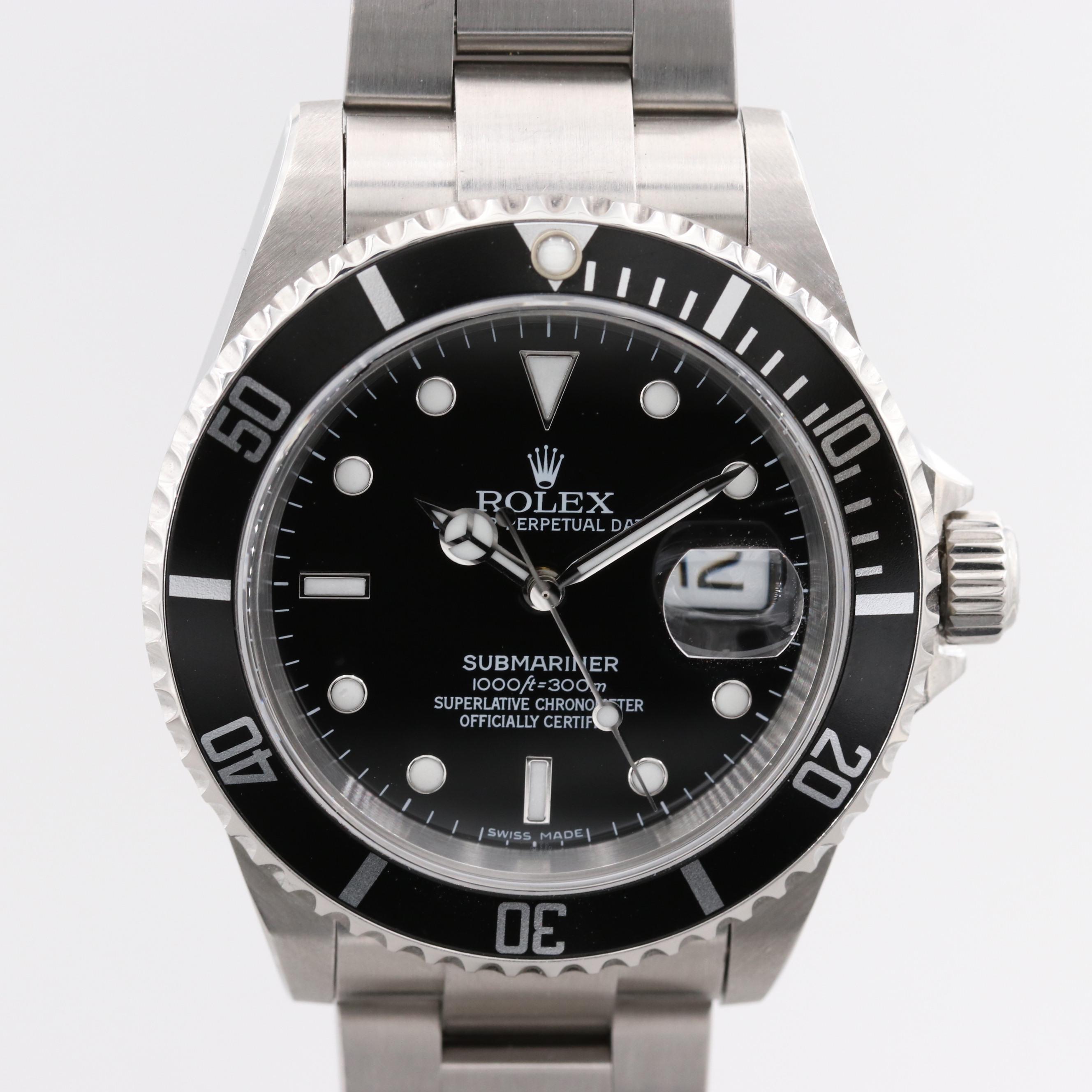 Rolex Submariner Stainless Steel Automatic Watch With Date, Circa 2007