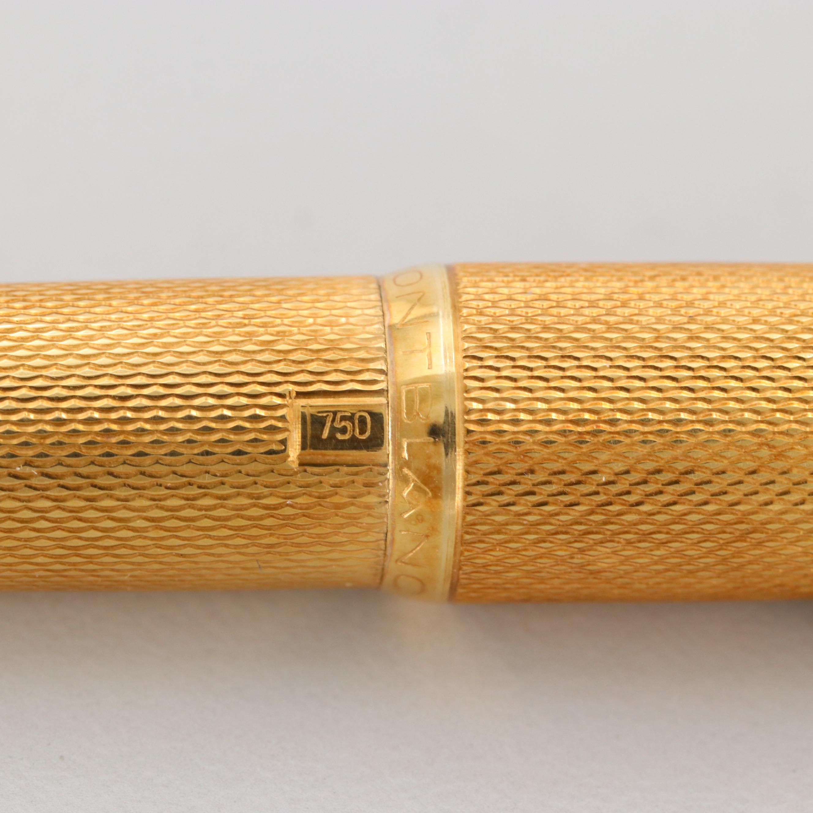 Vintage Montblanc 18K Yellow Gold Mechanical Pencil with Case