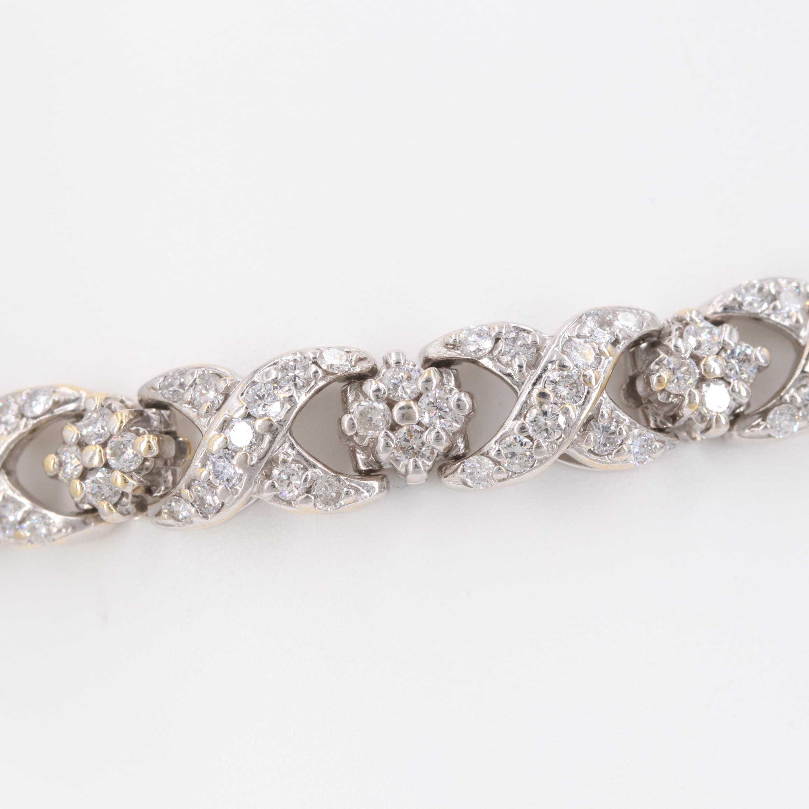 18K White Gold 5.02 CTW Diamond Bracelet