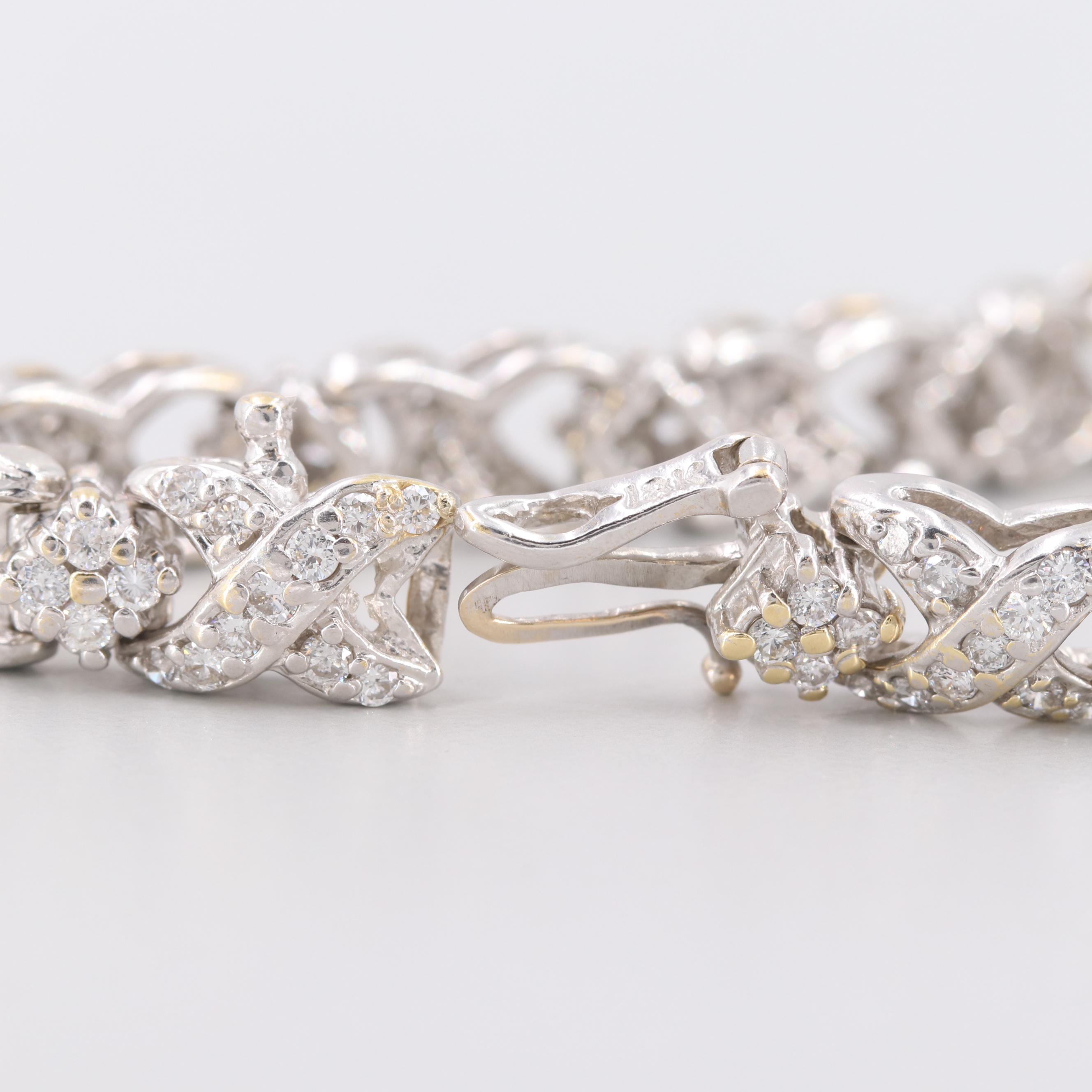 18K White Gold 5.02 CTW Diamond Bracelet