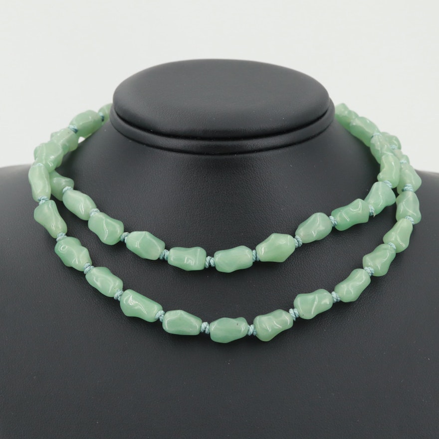 Sterling Silver Jadeite Necklace