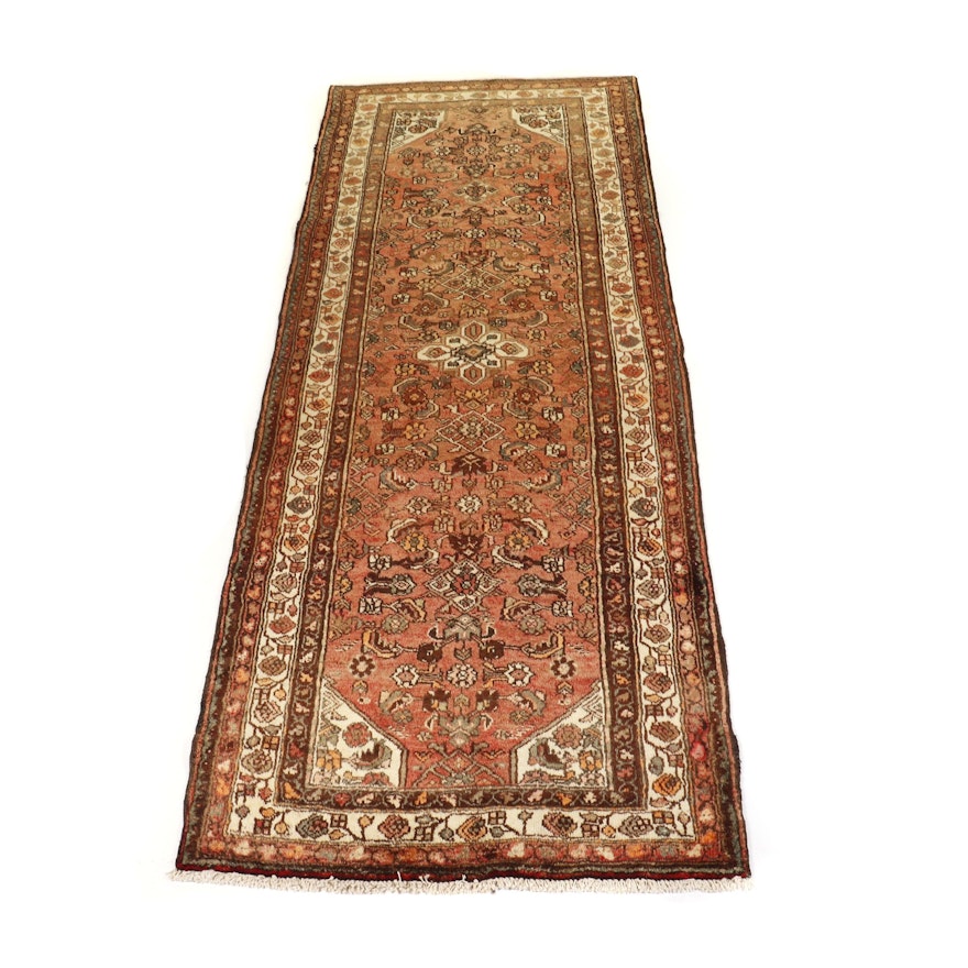 Hand-Knotted Persian Hamadan Wool Runner