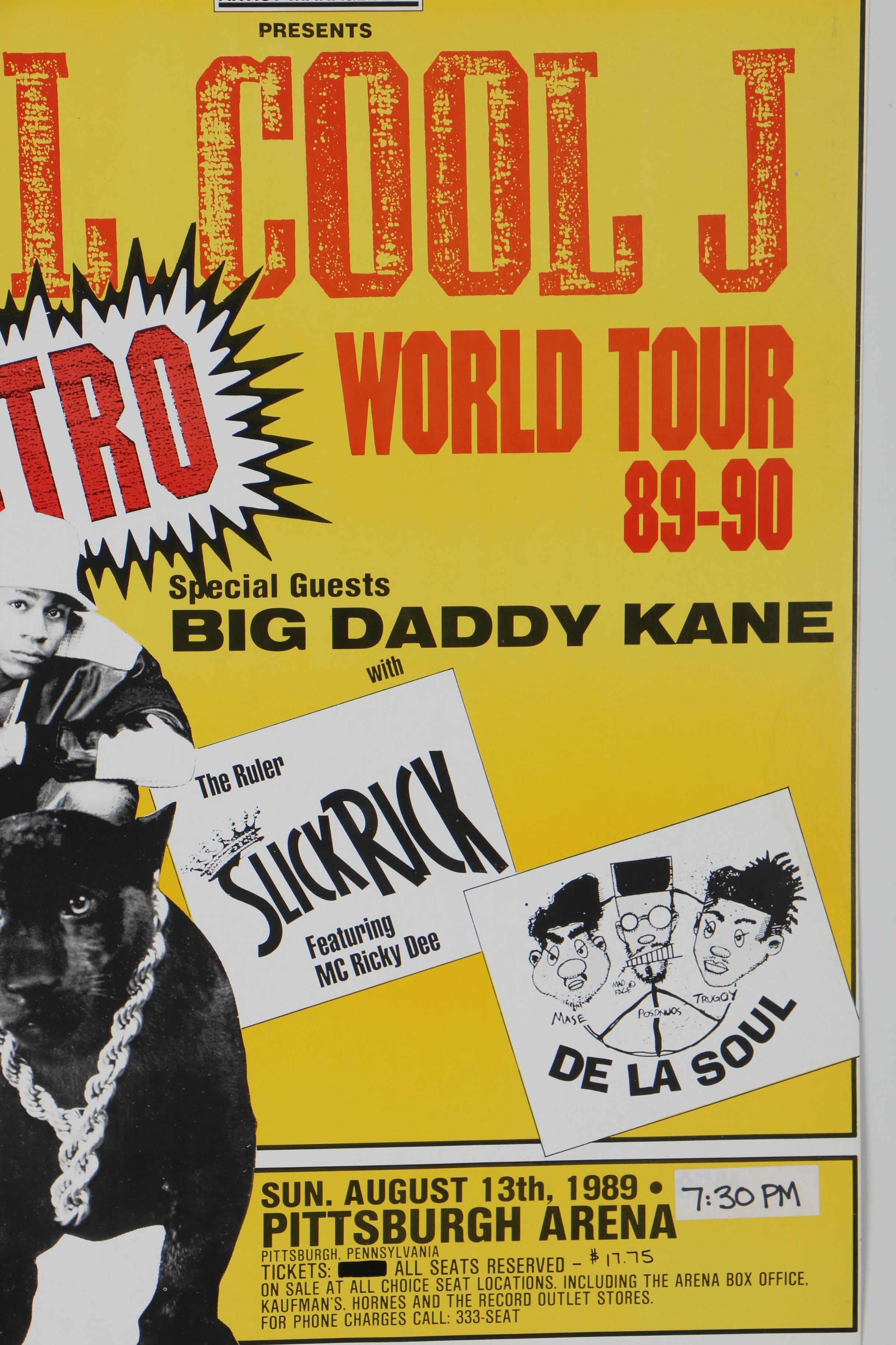 LL Cool J "Nitro World Tour" Pittsburgh Poster, 1989