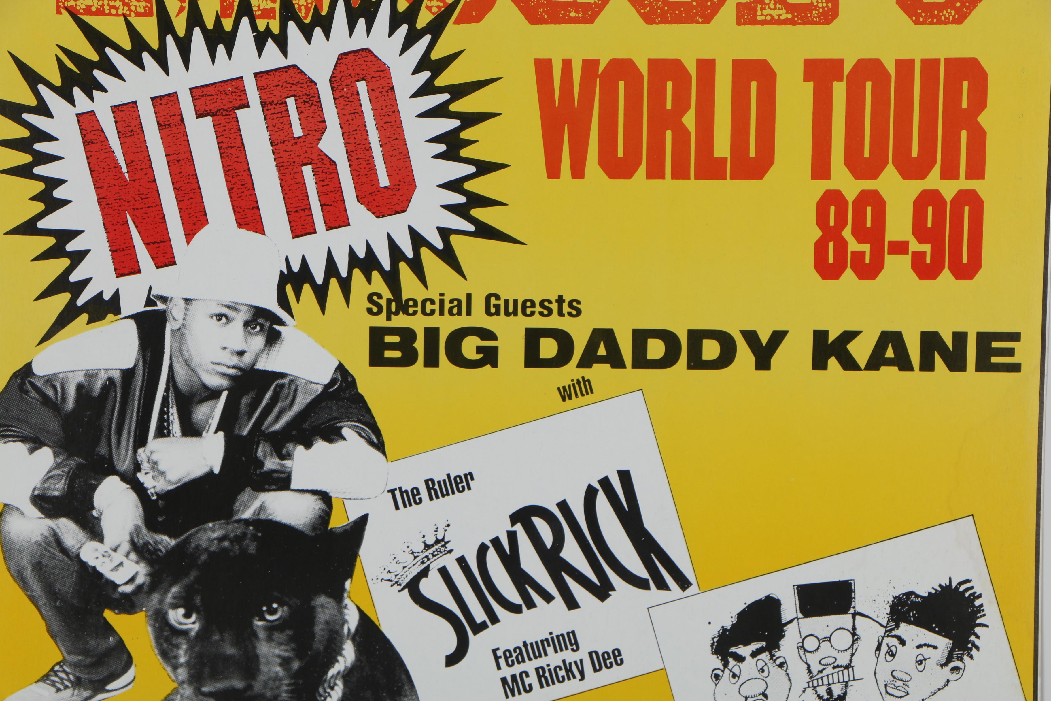 LL Cool J "Nitro World Tour" Pittsburgh Poster, 1989