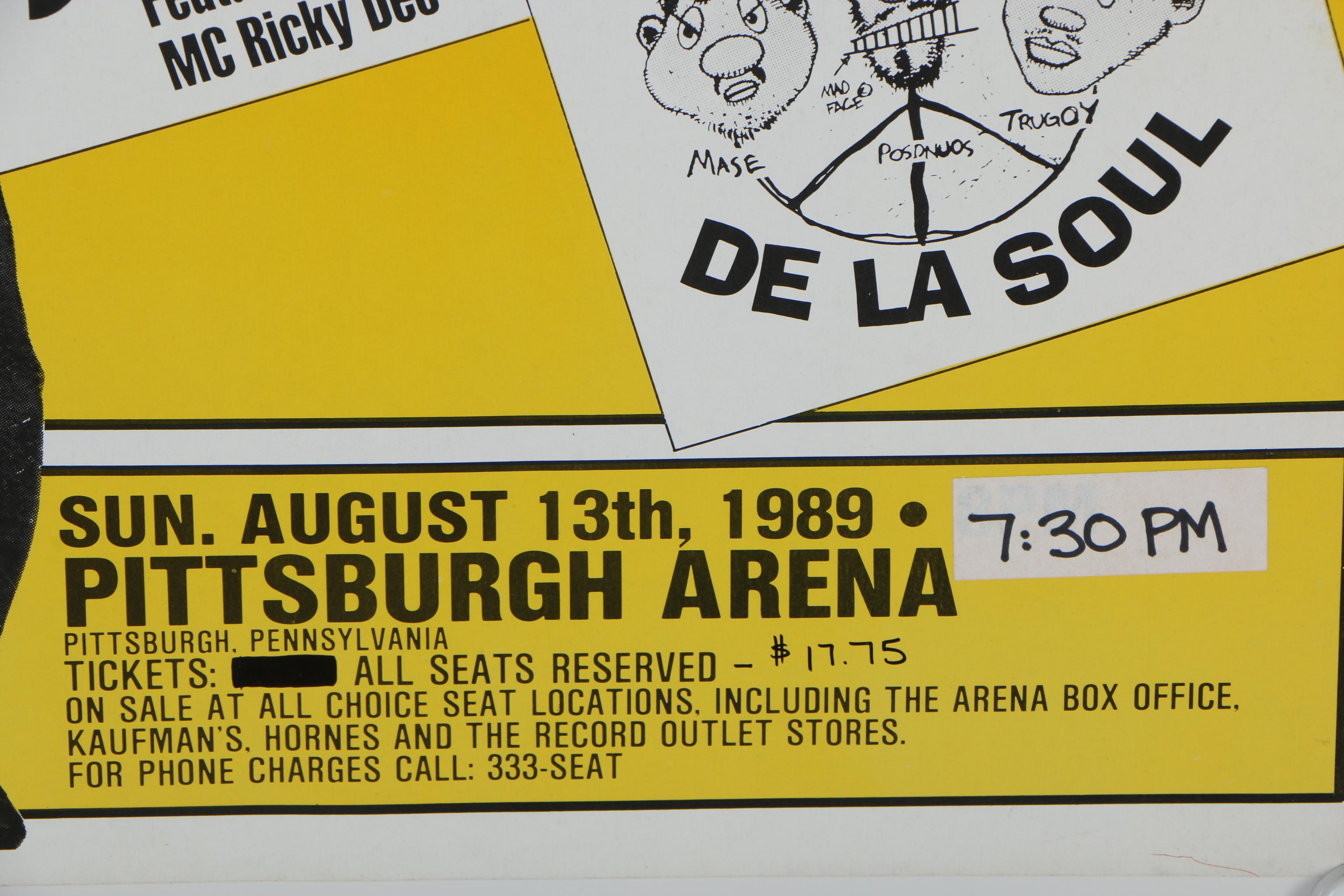 LL Cool J "Nitro World Tour" Pittsburgh Poster, 1989