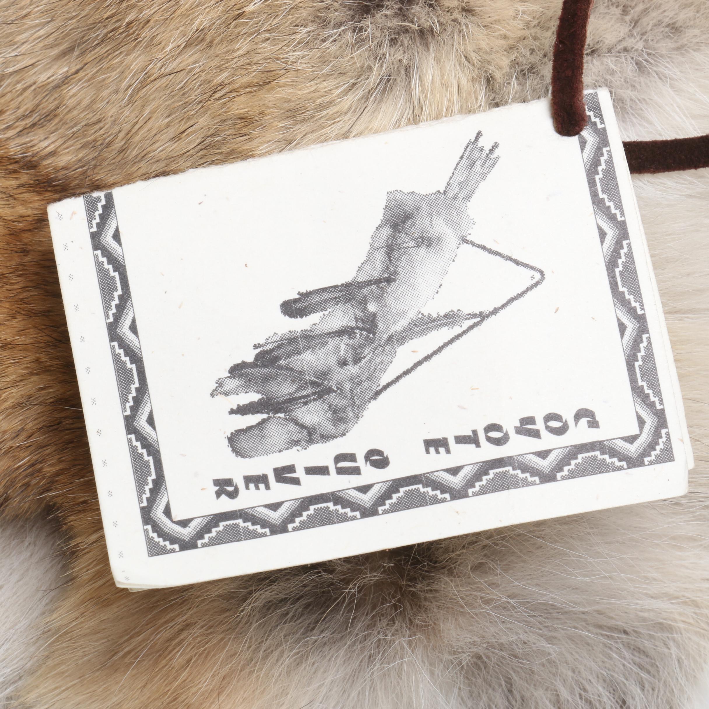 Fedelia Beaver Navajo Taxidermy Coyote Quiver with Arrows