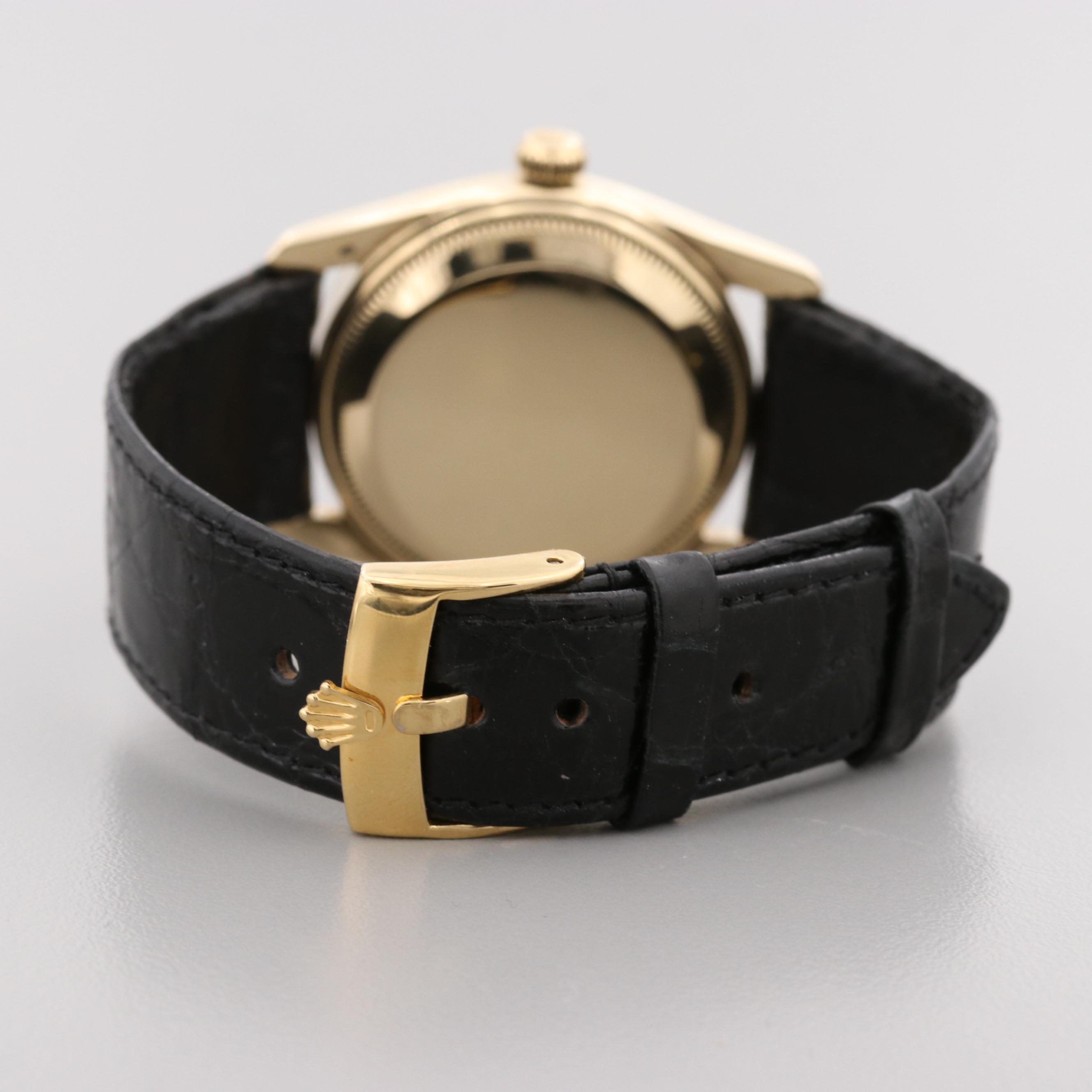 Rolex Oyster Perpetual "Bombay" 14K Yellow Gold Watch