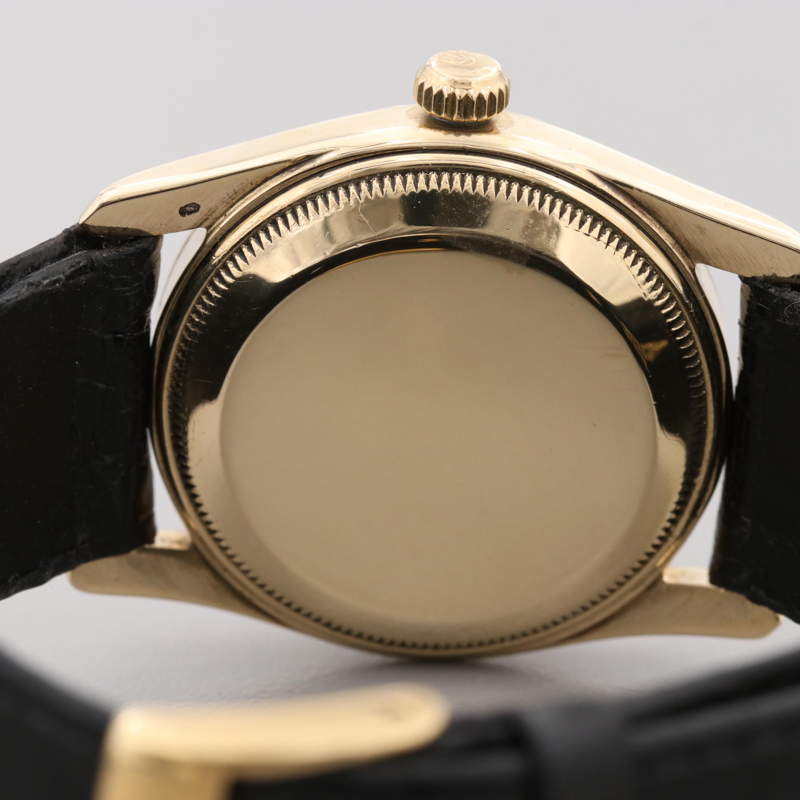 Rolex Oyster Perpetual "Bombay" 14K Yellow Gold Watch