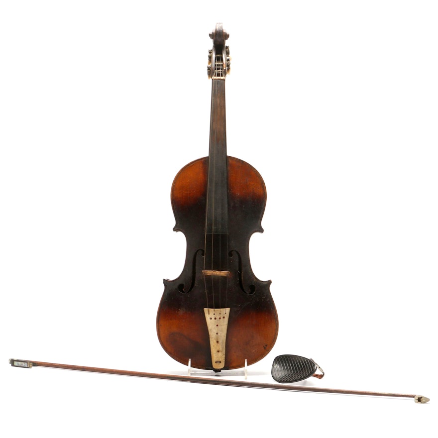 German Guarneri 1663 Copy 4/4 Size Violin, Late 19th/Early 20th Century