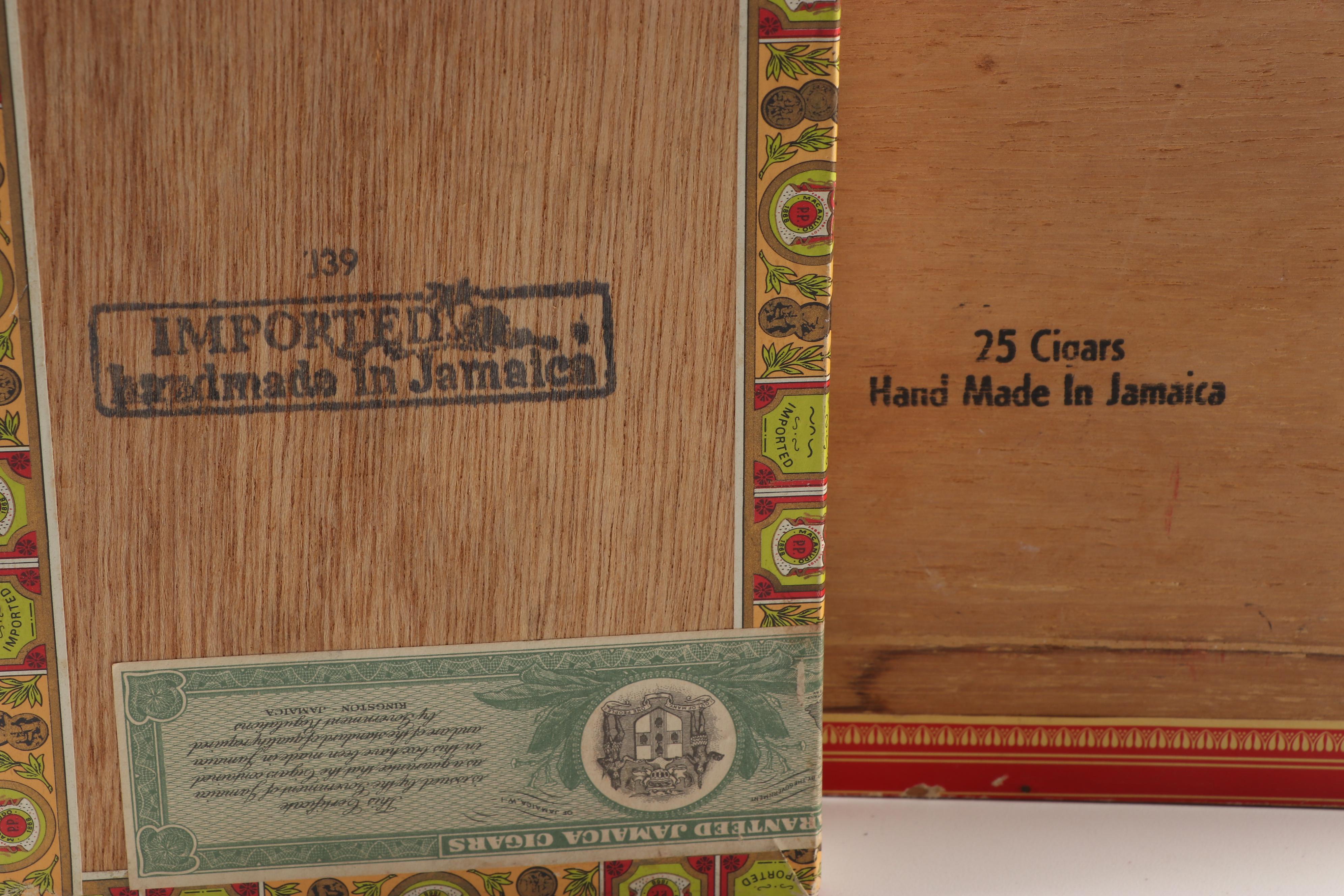 Wooden Cigar Boxes including Royal Jamaica and El Toro