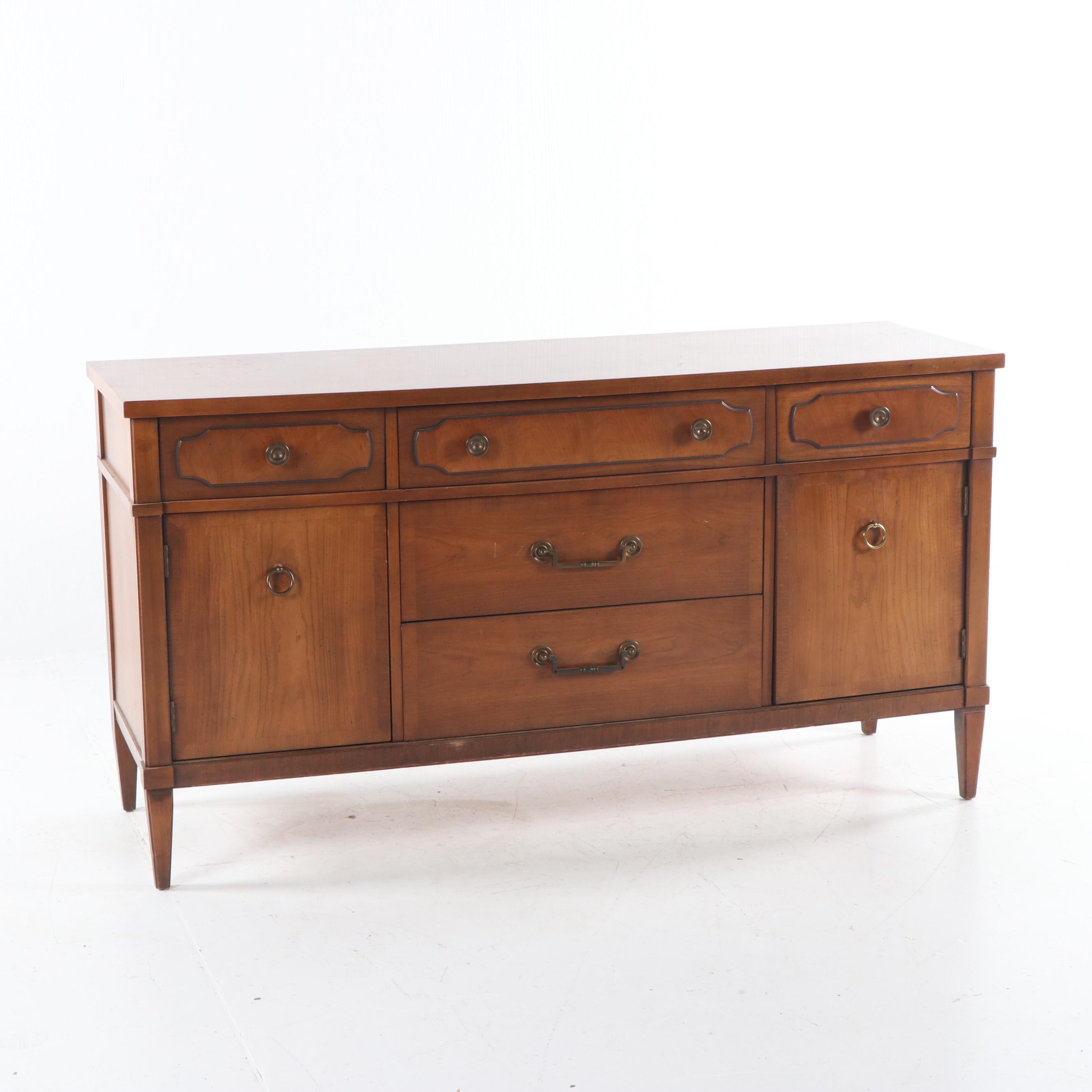 Federal Style Walnut Veneer Sideboard by Kroehler, Mid-20th Century