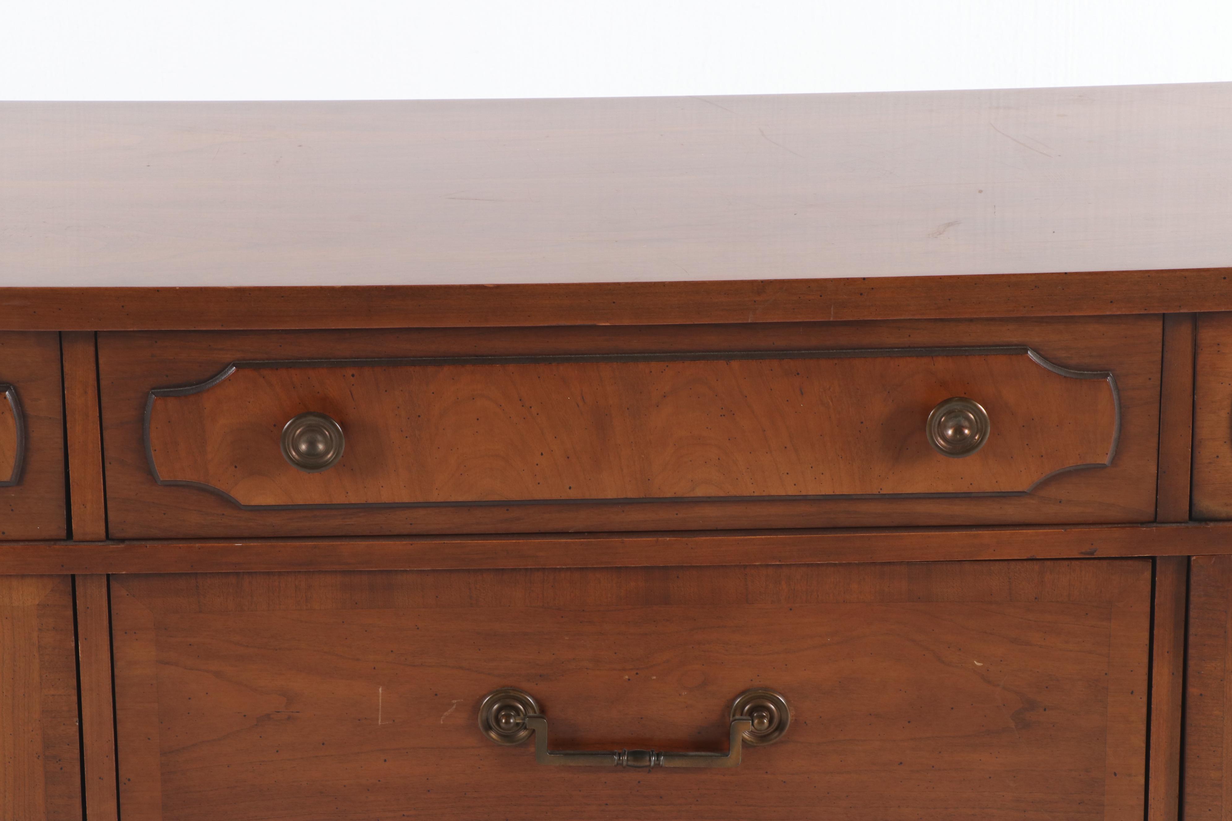 Federal Style Walnut Veneer Sideboard by Kroehler, Mid-20th Century