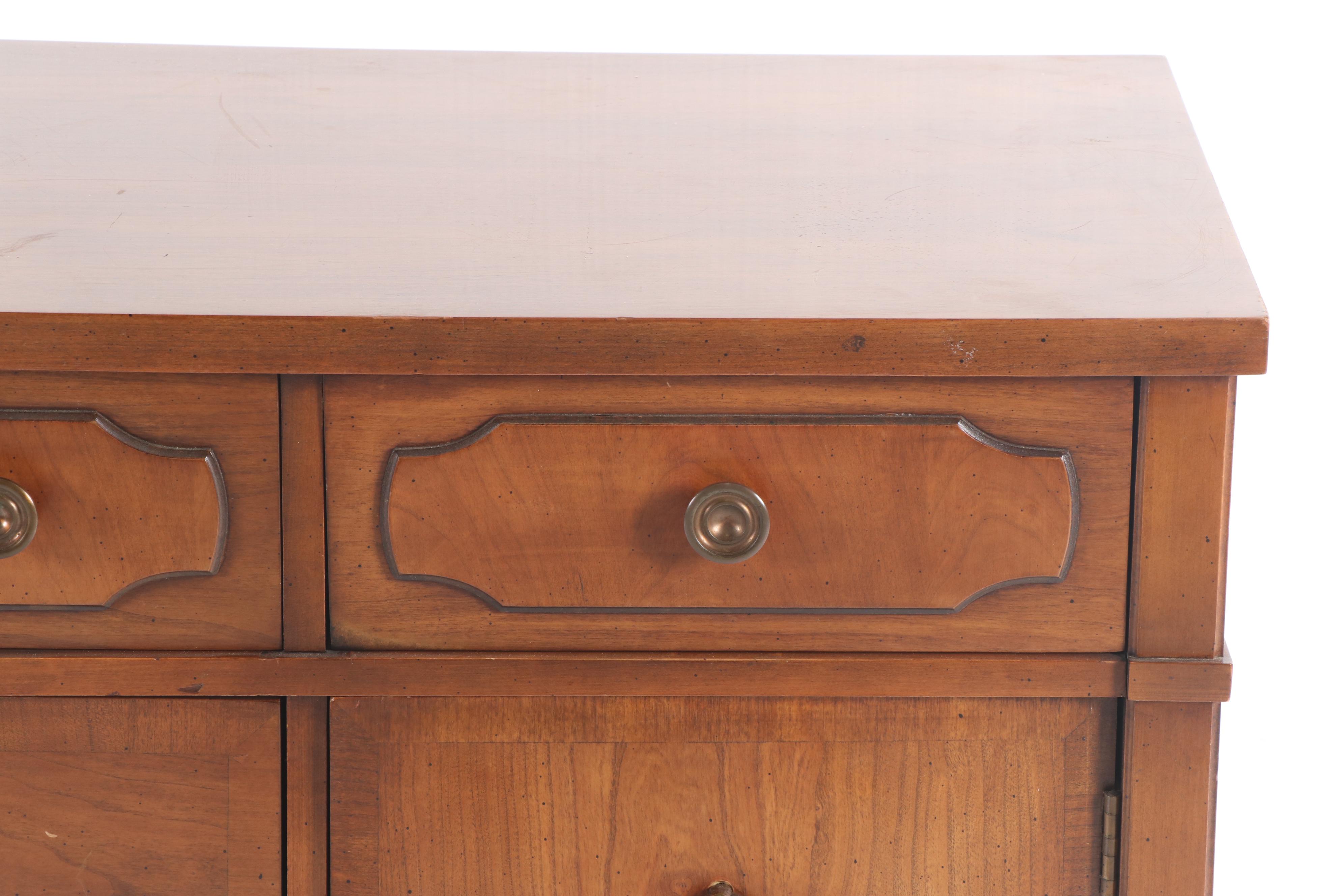 Federal Style Walnut Veneer Sideboard by Kroehler, Mid-20th Century