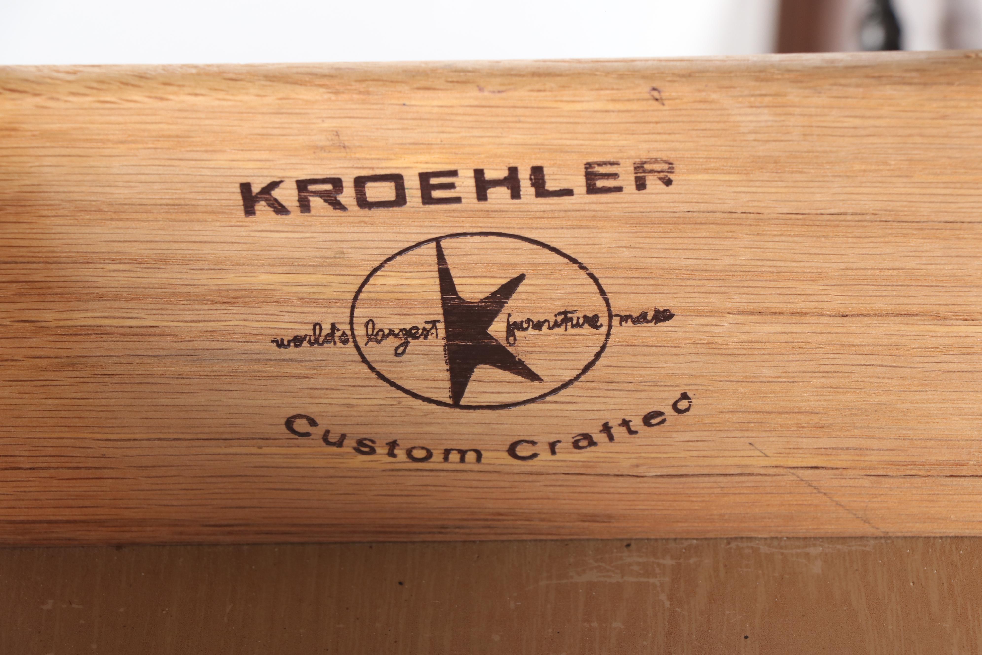 Federal Style Walnut Veneer Sideboard by Kroehler, Mid-20th Century