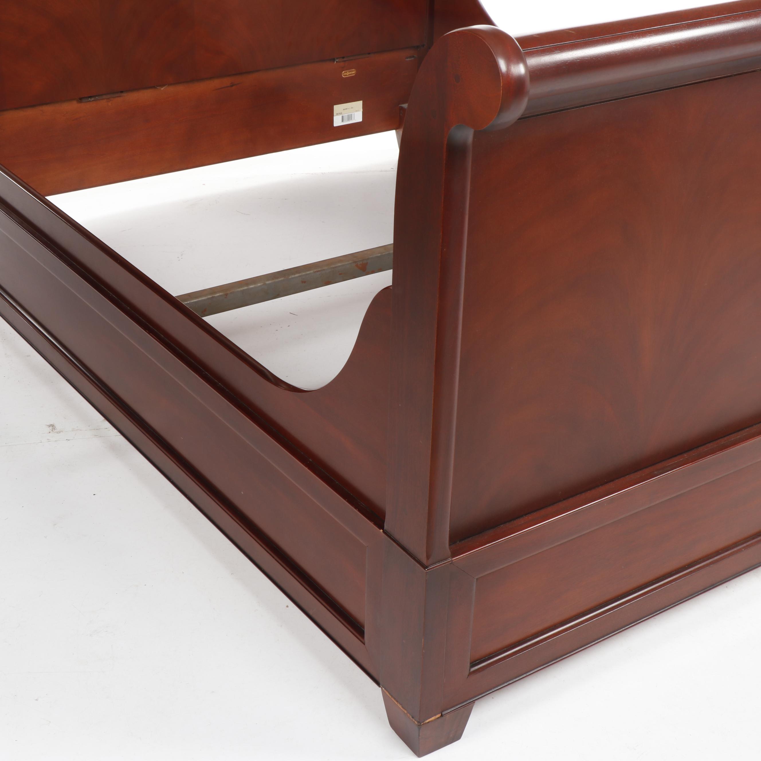 Ralph Lauren Mahogany Queen Size Sleigh Bed Frame
