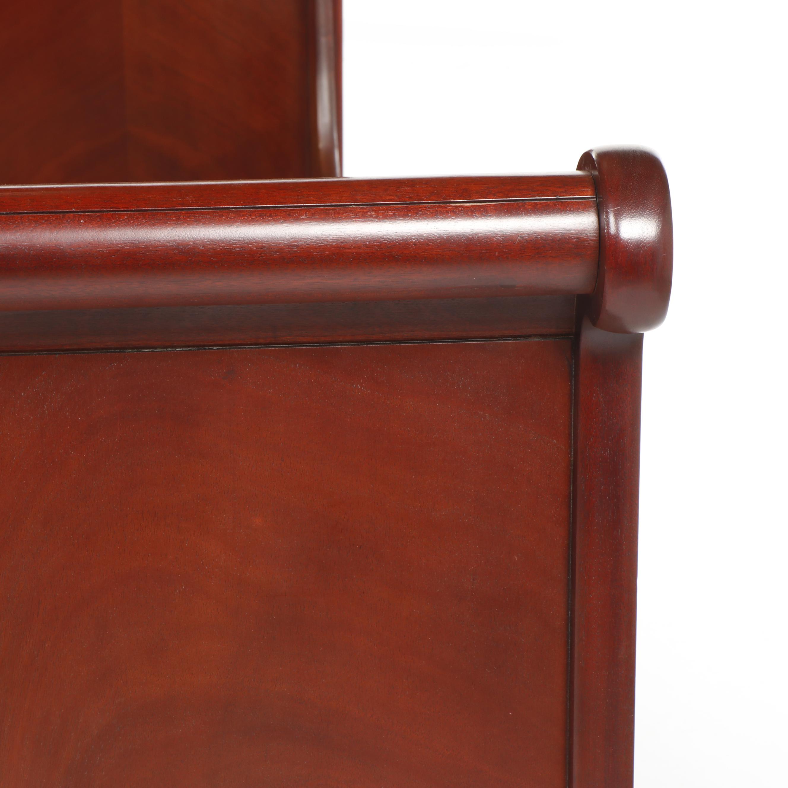 Ralph Lauren Mahogany Queen Size Sleigh Bed Frame