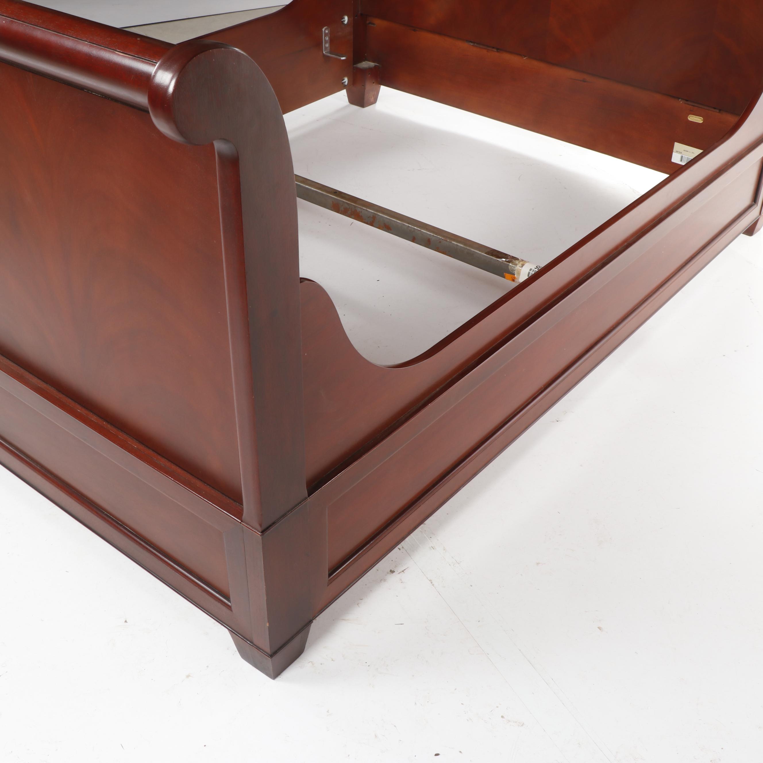 Ralph Lauren Mahogany Queen Size Sleigh Bed Frame