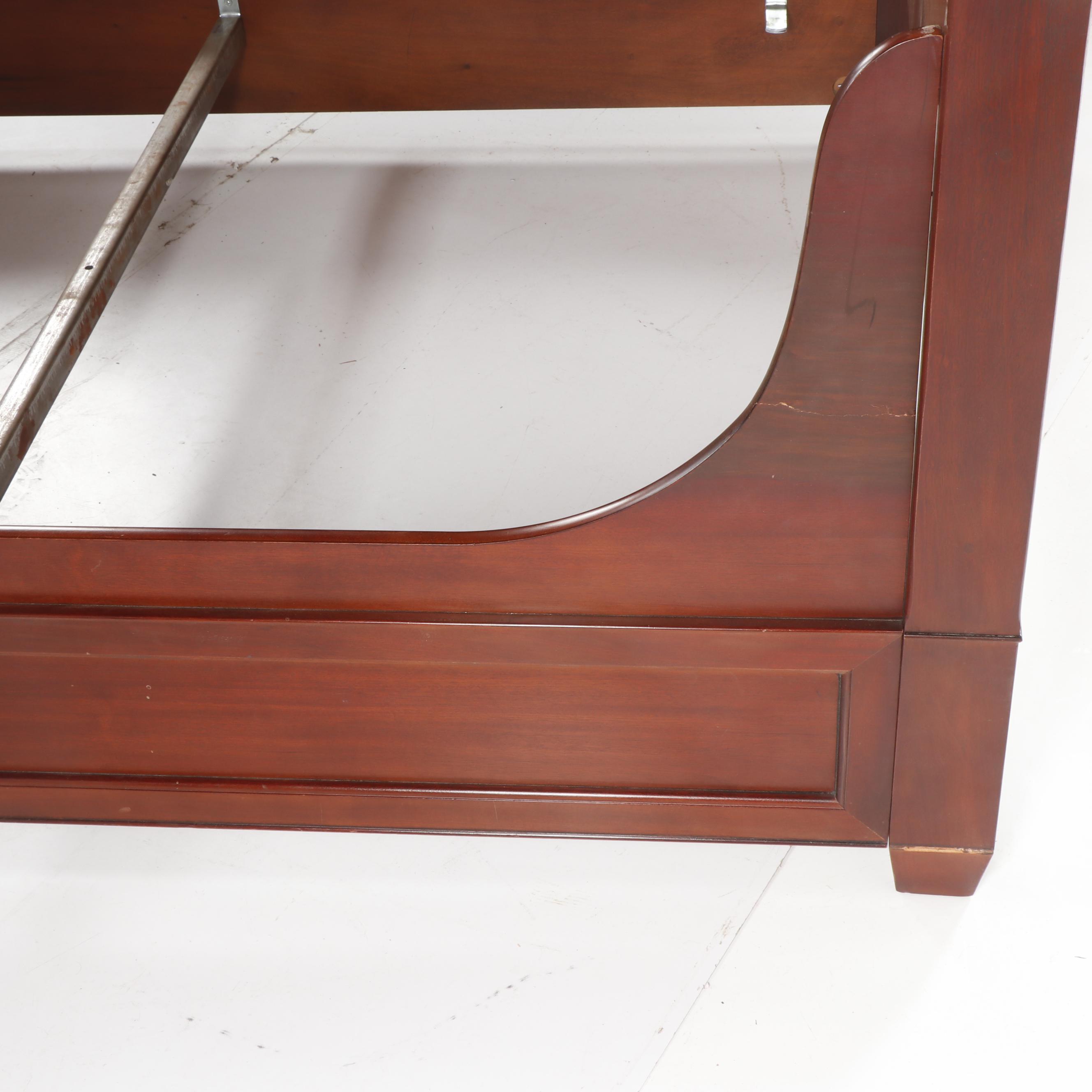 Ralph Lauren Mahogany Queen Size Sleigh Bed Frame
