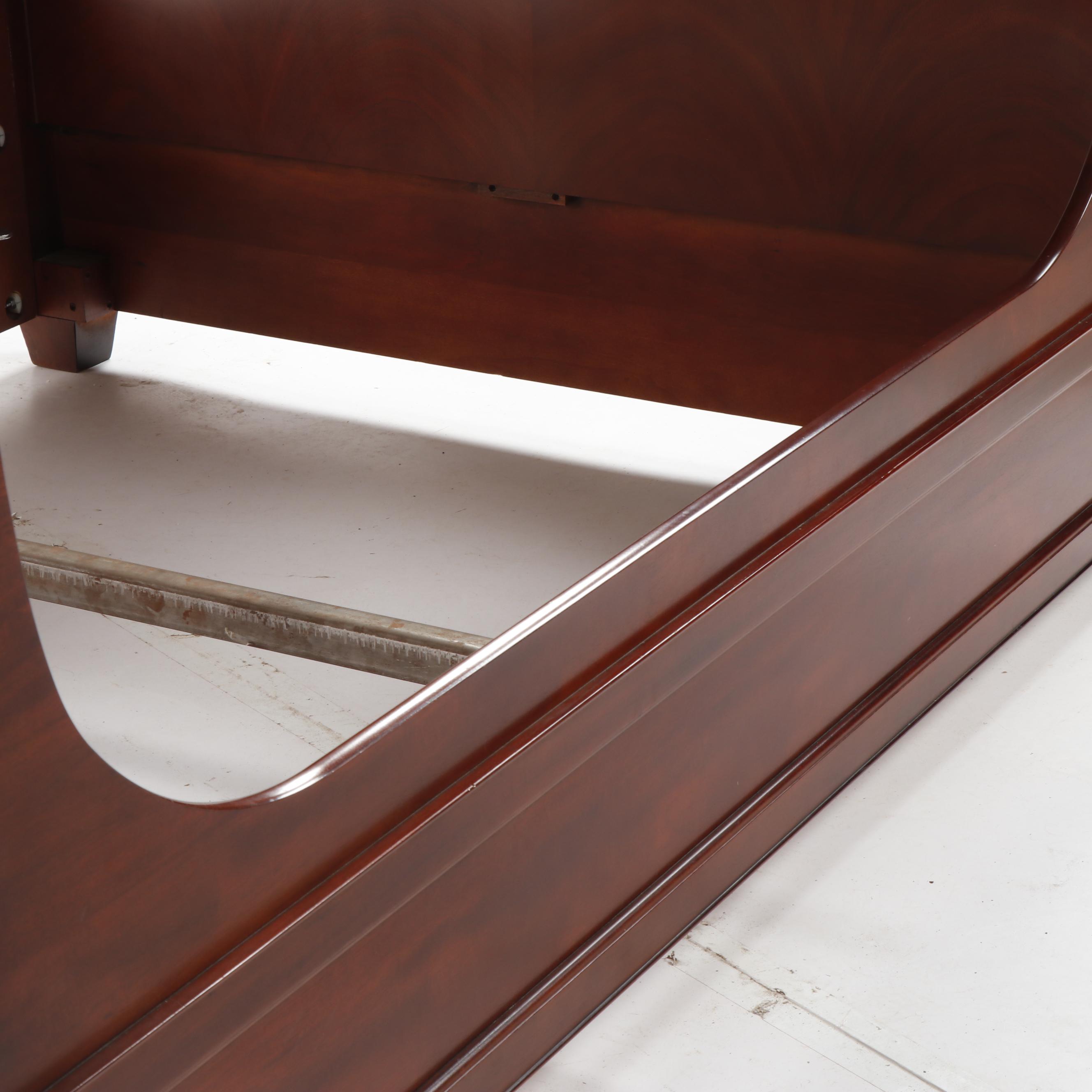 Ralph Lauren Mahogany Queen Size Sleigh Bed Frame