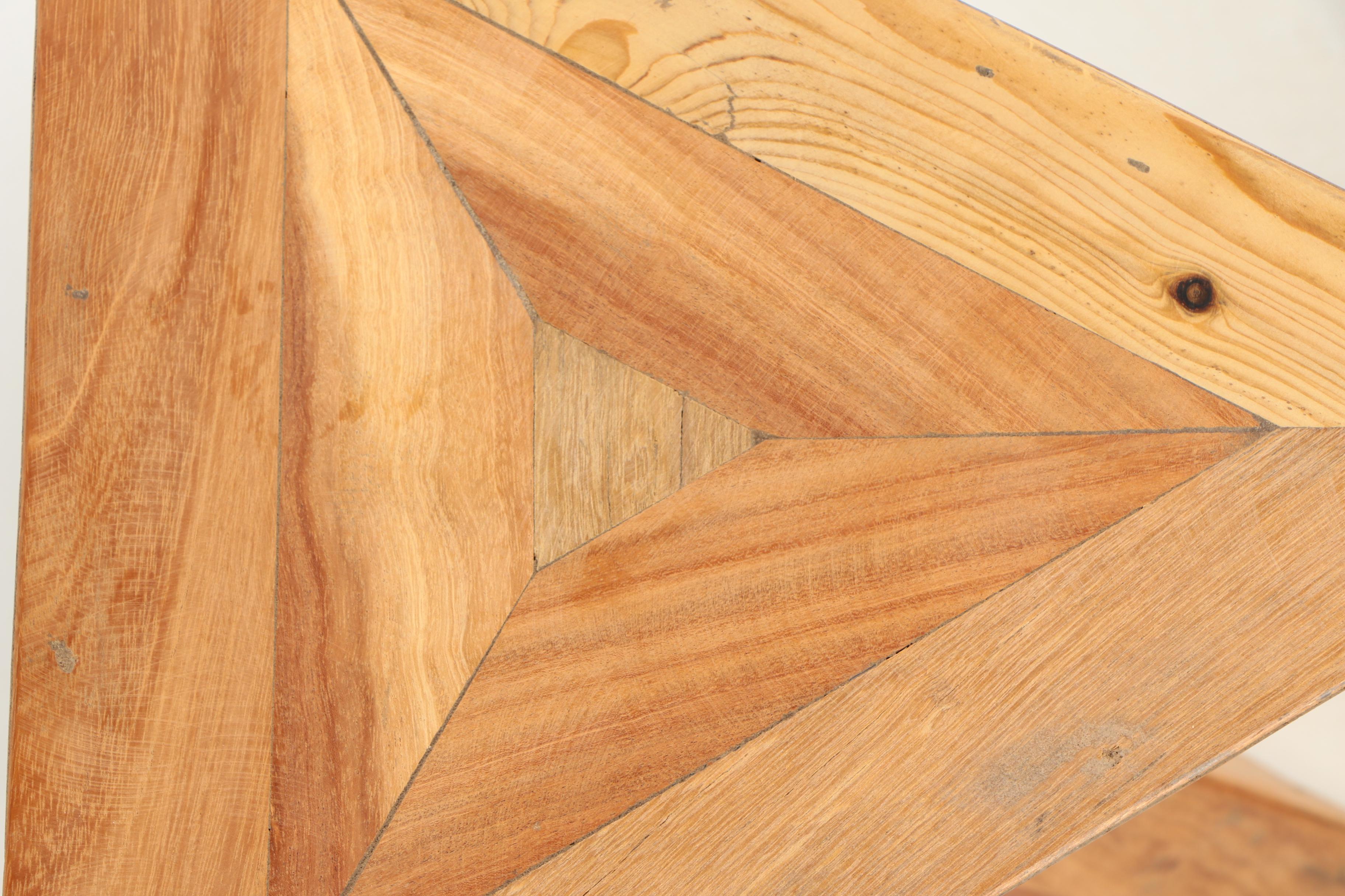 Pair of Modern "Pyramid" Acacia Accent Tables