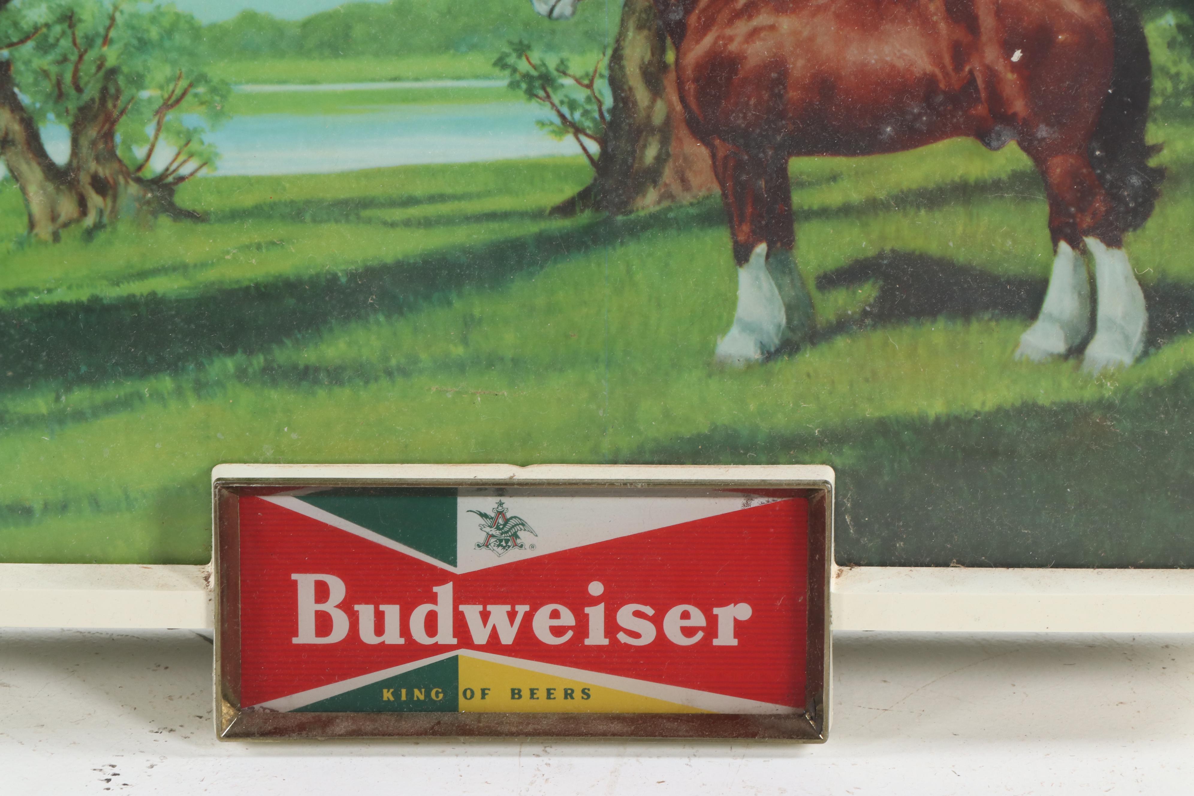 Anheuser-Busch "Budweiser" Clydesdale Illuminated Advertising Signs